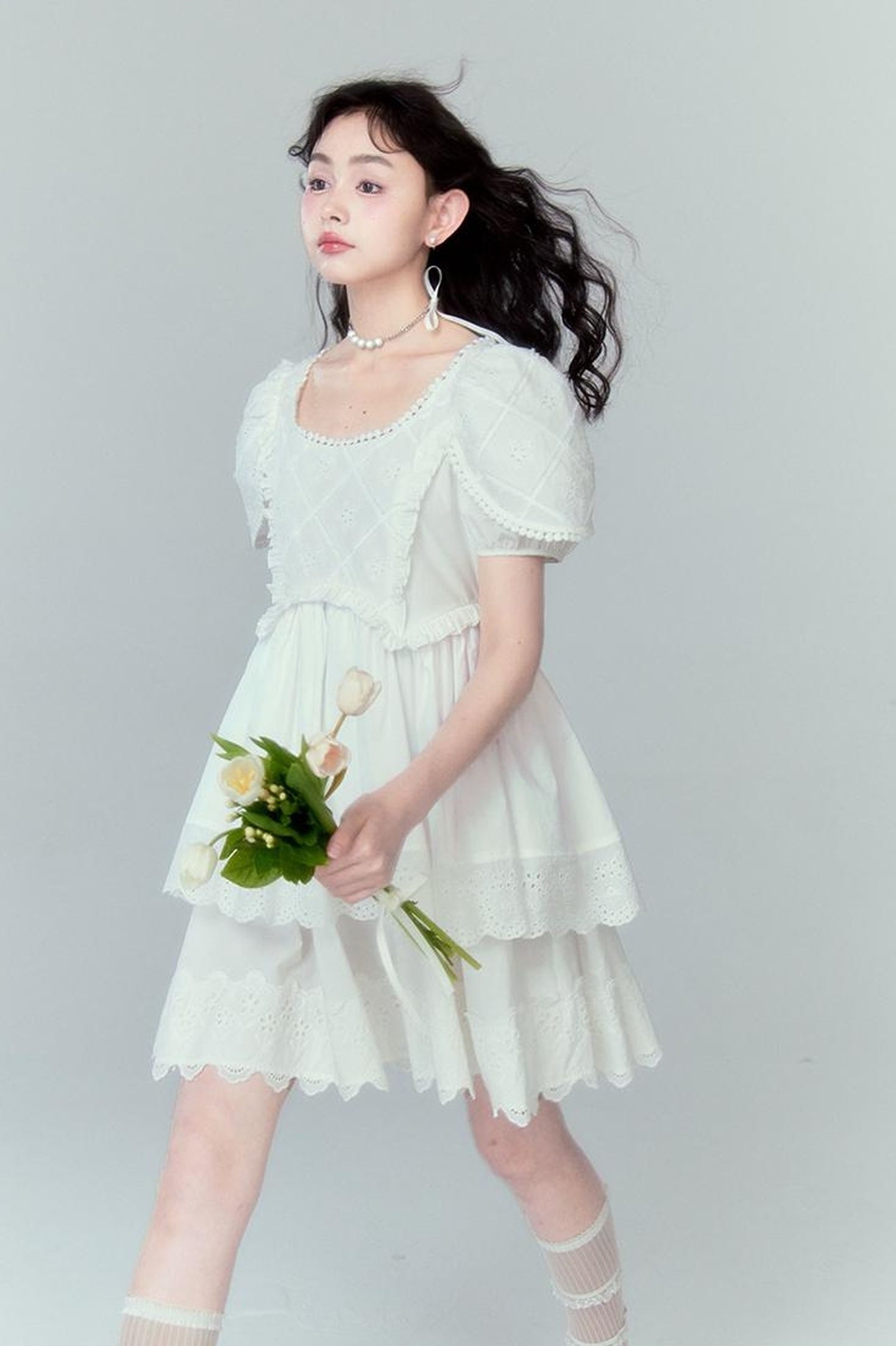 DIDDI MODA Layered Lace Princess Dress