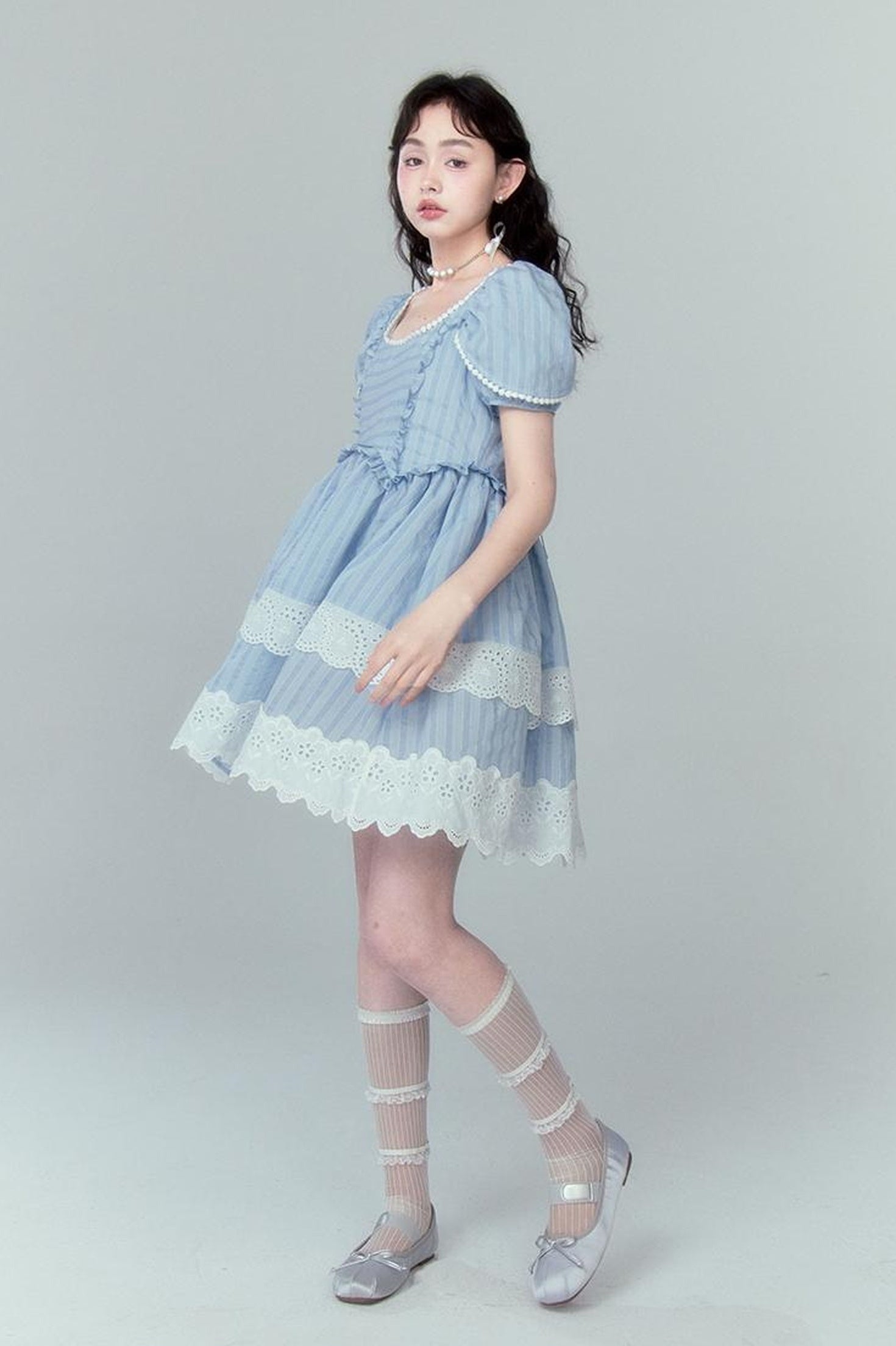 DIDDI MODA Layered Lace Princess Dress
