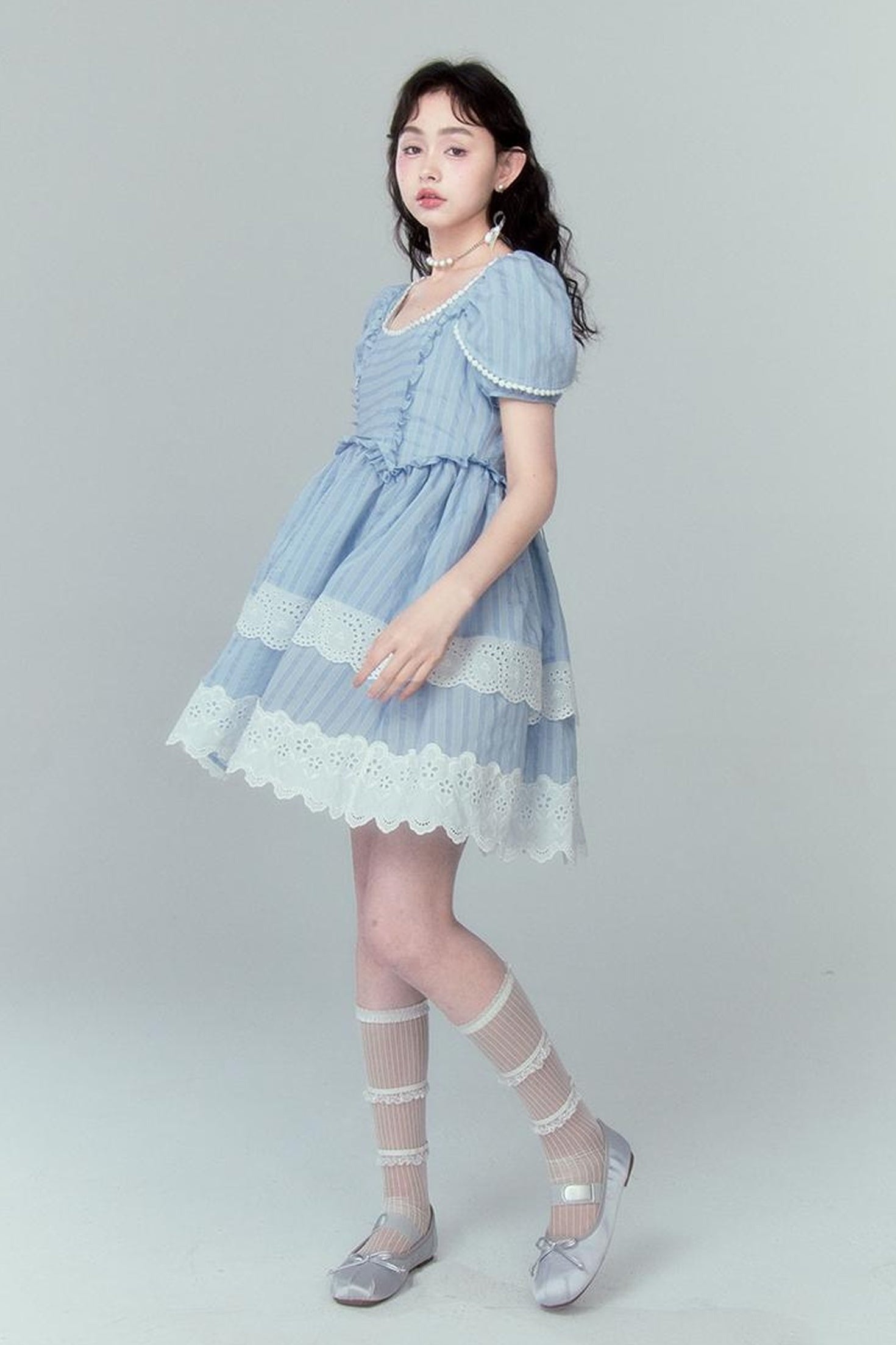 DIDDI MODA Layered Lace Princess Dress