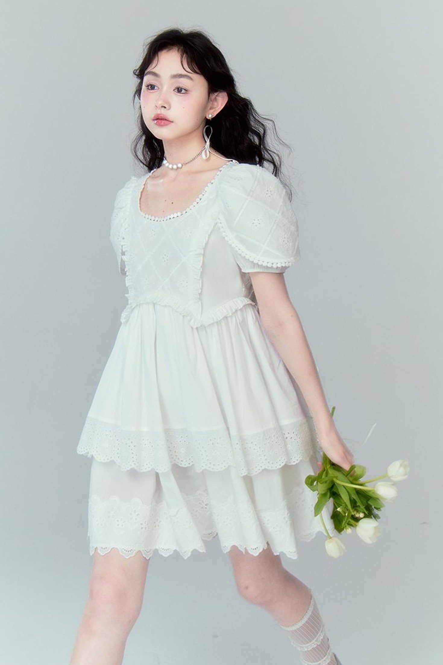 DIDDI MODA Layered Lace Princess Dress