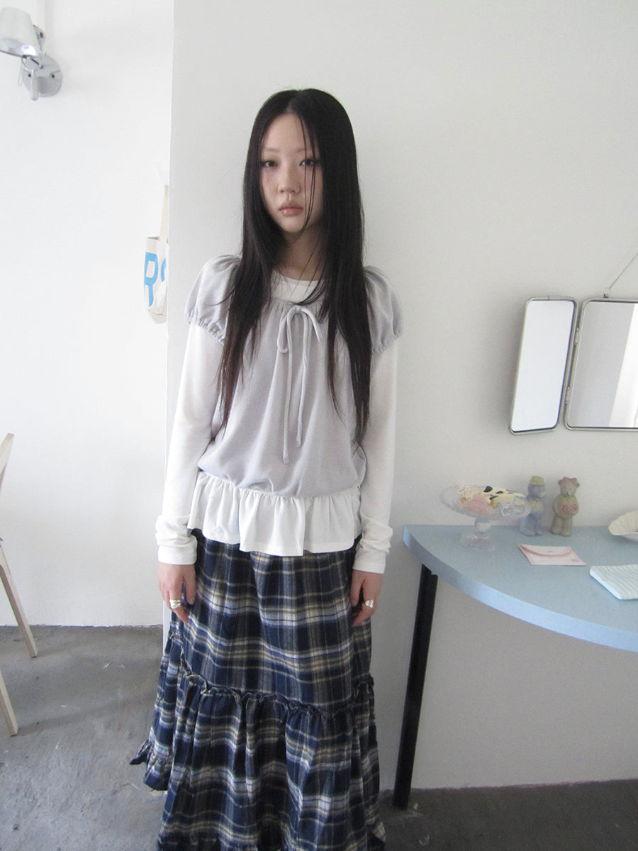 ang project Vintage Lace Up Layered Two Piece Set