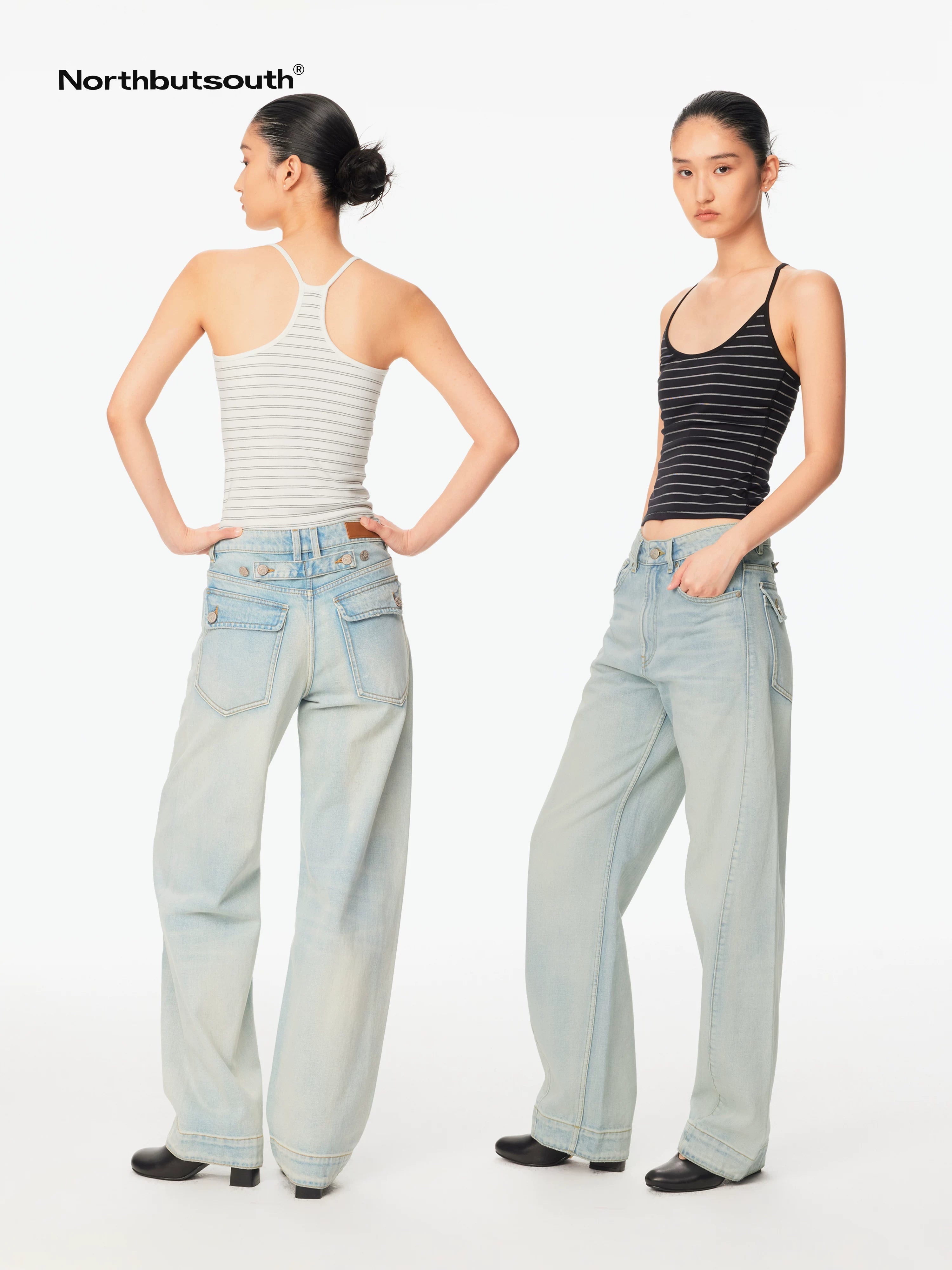 Light Wash Whisker Cocoon Mid Low Rise Women&