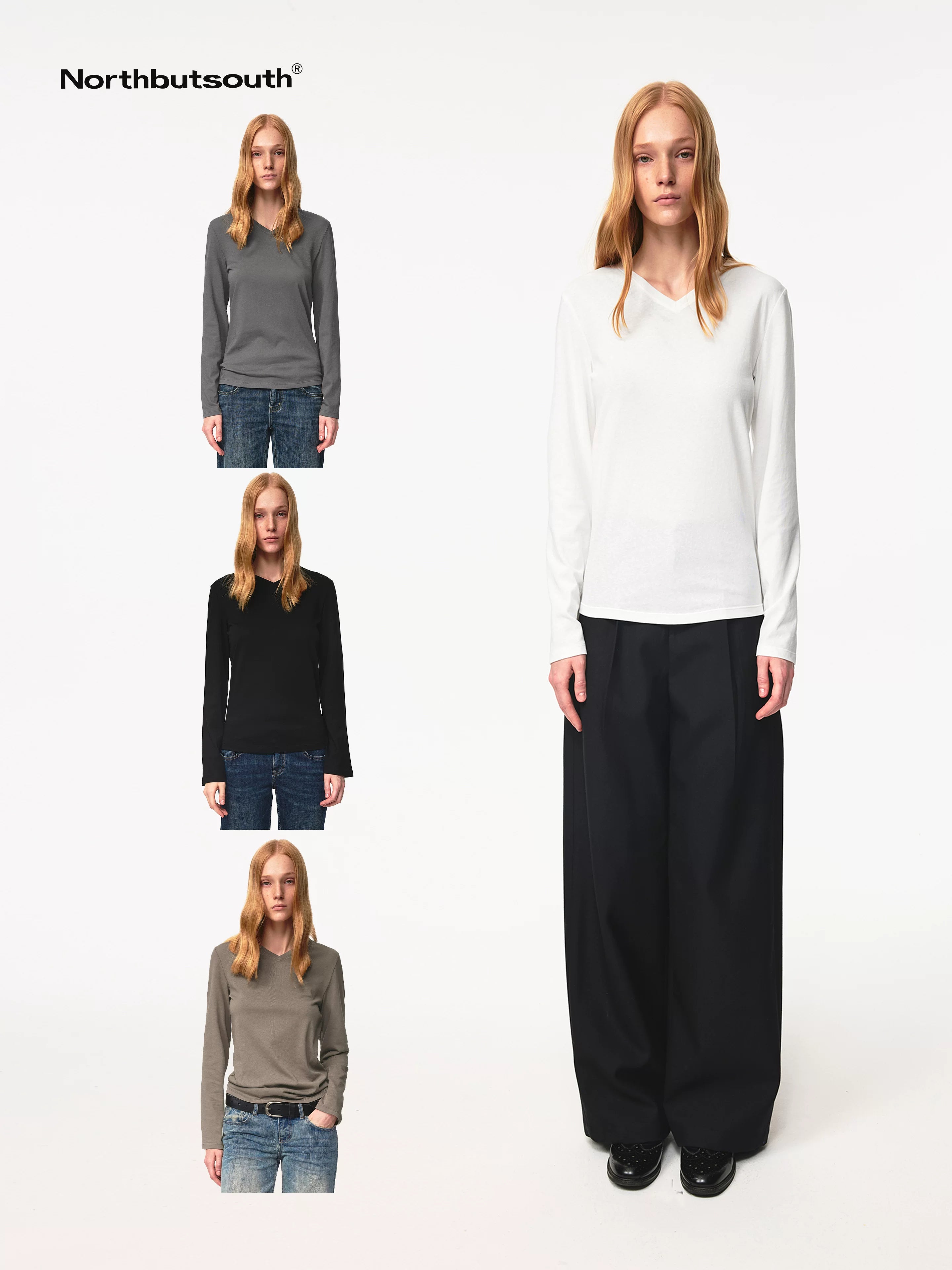 Lightweight Bamboo Cotton V-Neck Relaxed Fit Tee