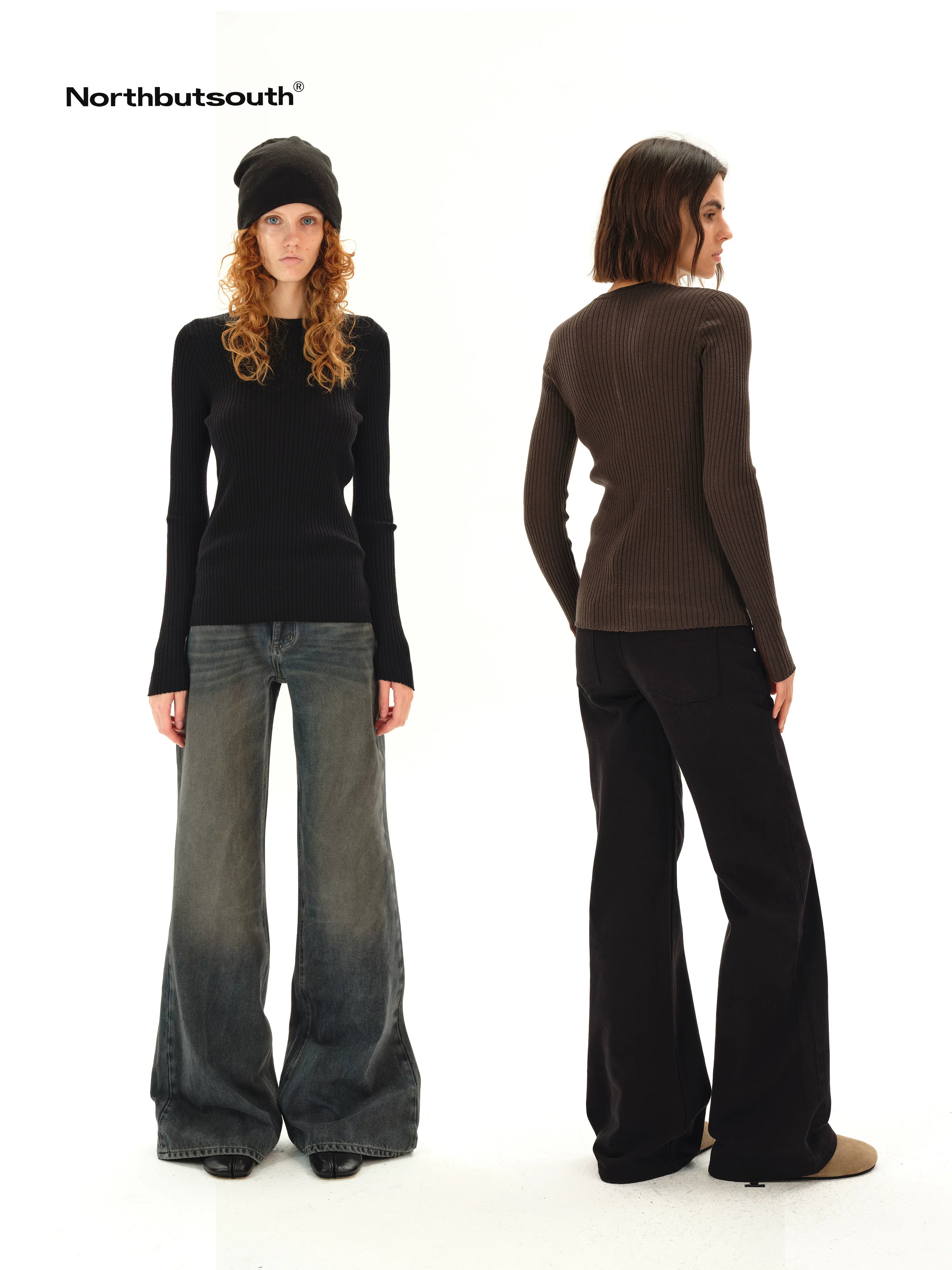 Lightweight Ribbed Crew Neck Women&