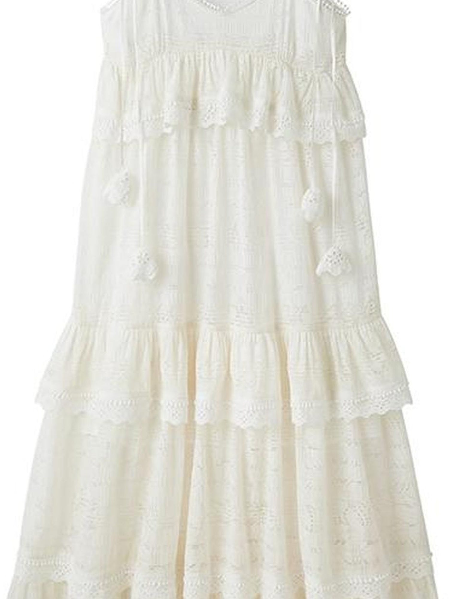 DIDDI MODA Lily Bell Lace Tiered Maxi Dress