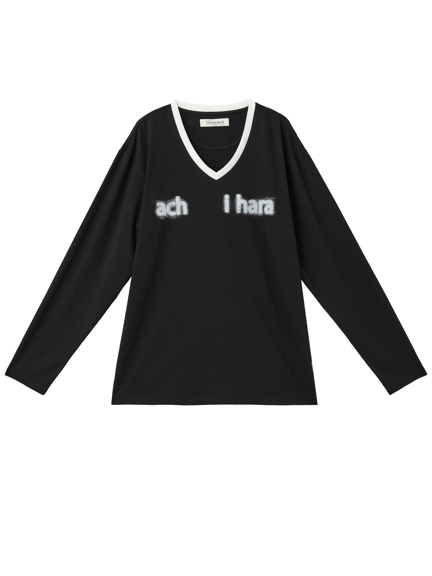 V-Neck Relaxed Tee With Melting Ice Design