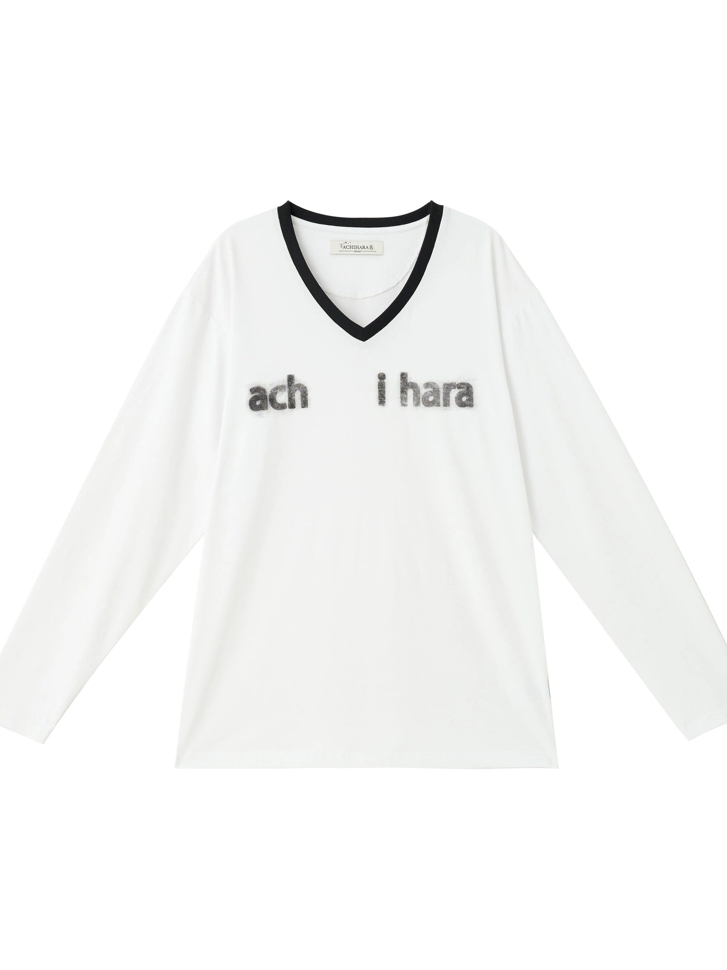 V-Neck Relaxed Tee With Melting Ice Design