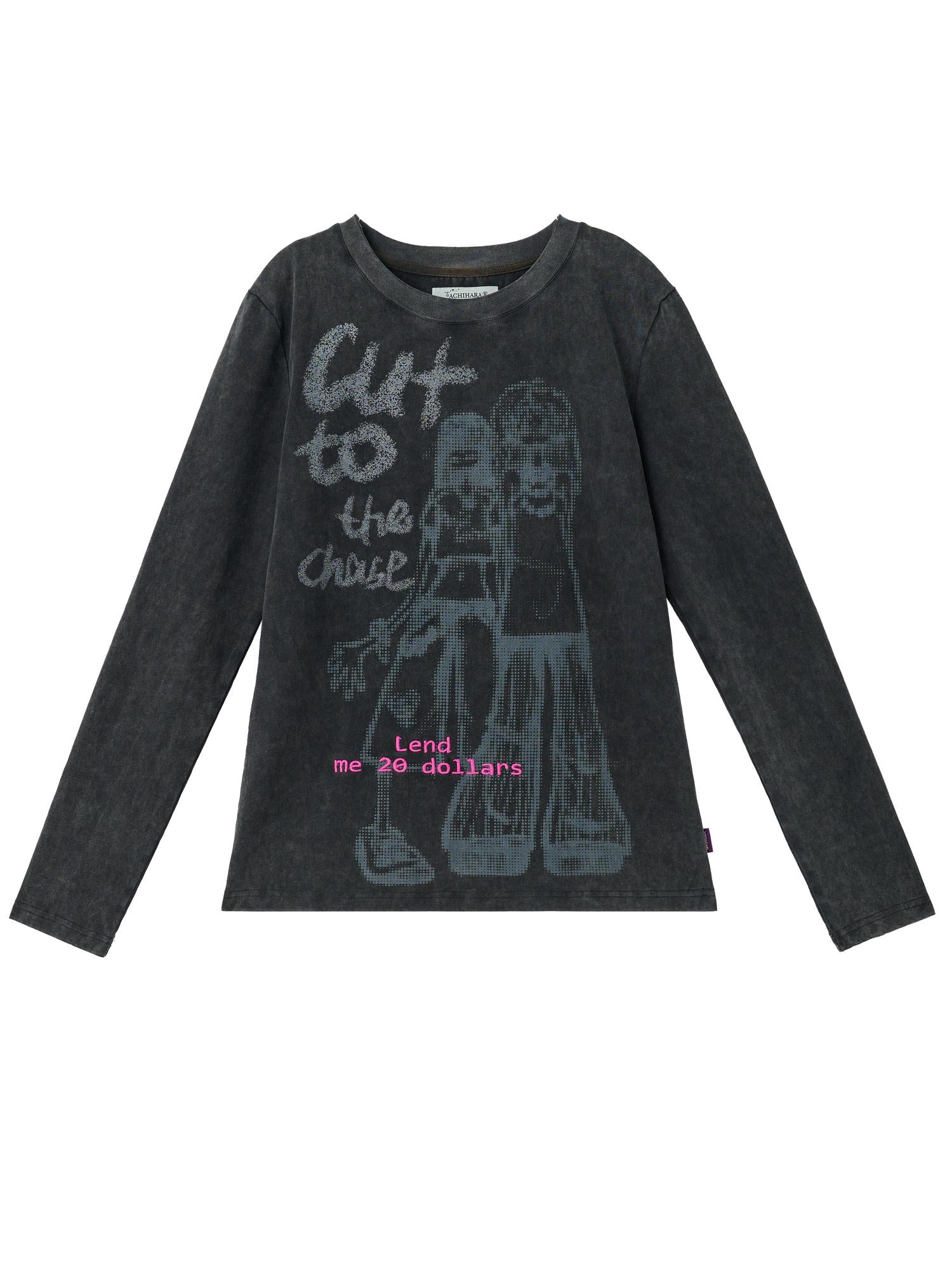 Achihara Bestie Borrowed Tee Retro Washed Cotton