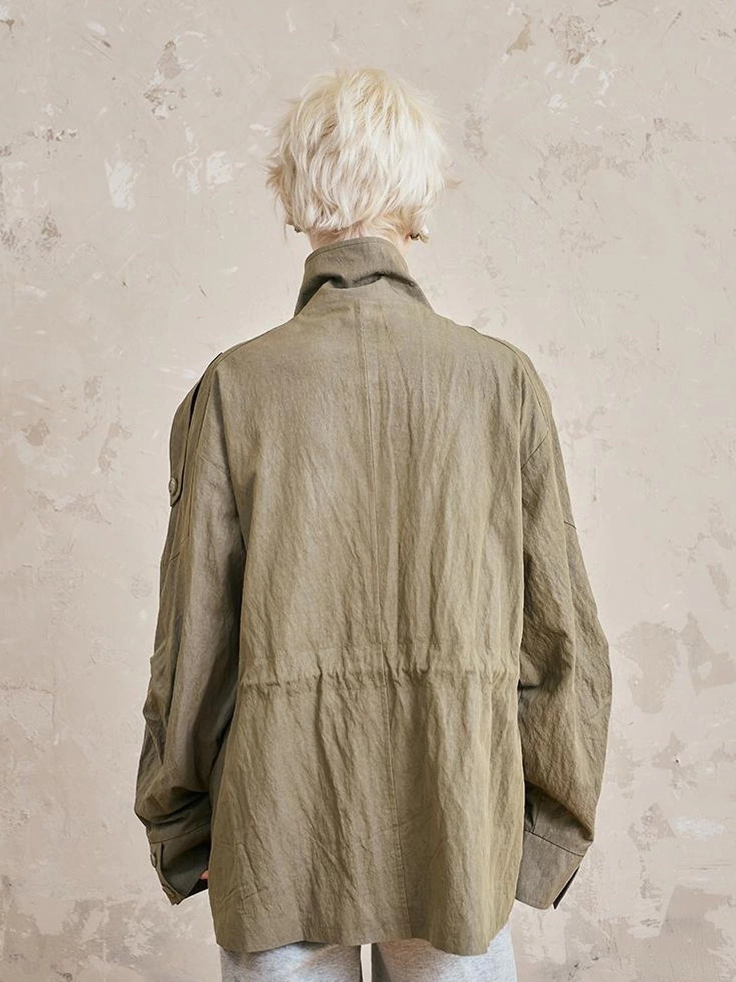 Loose Oversized Embroidered Utility Trench Coat With Adjustable Waist