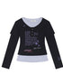 Distressed Love Letter Print Long Sleeve Tee