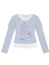 Distressed Love Letter Print Long Sleeve Tee