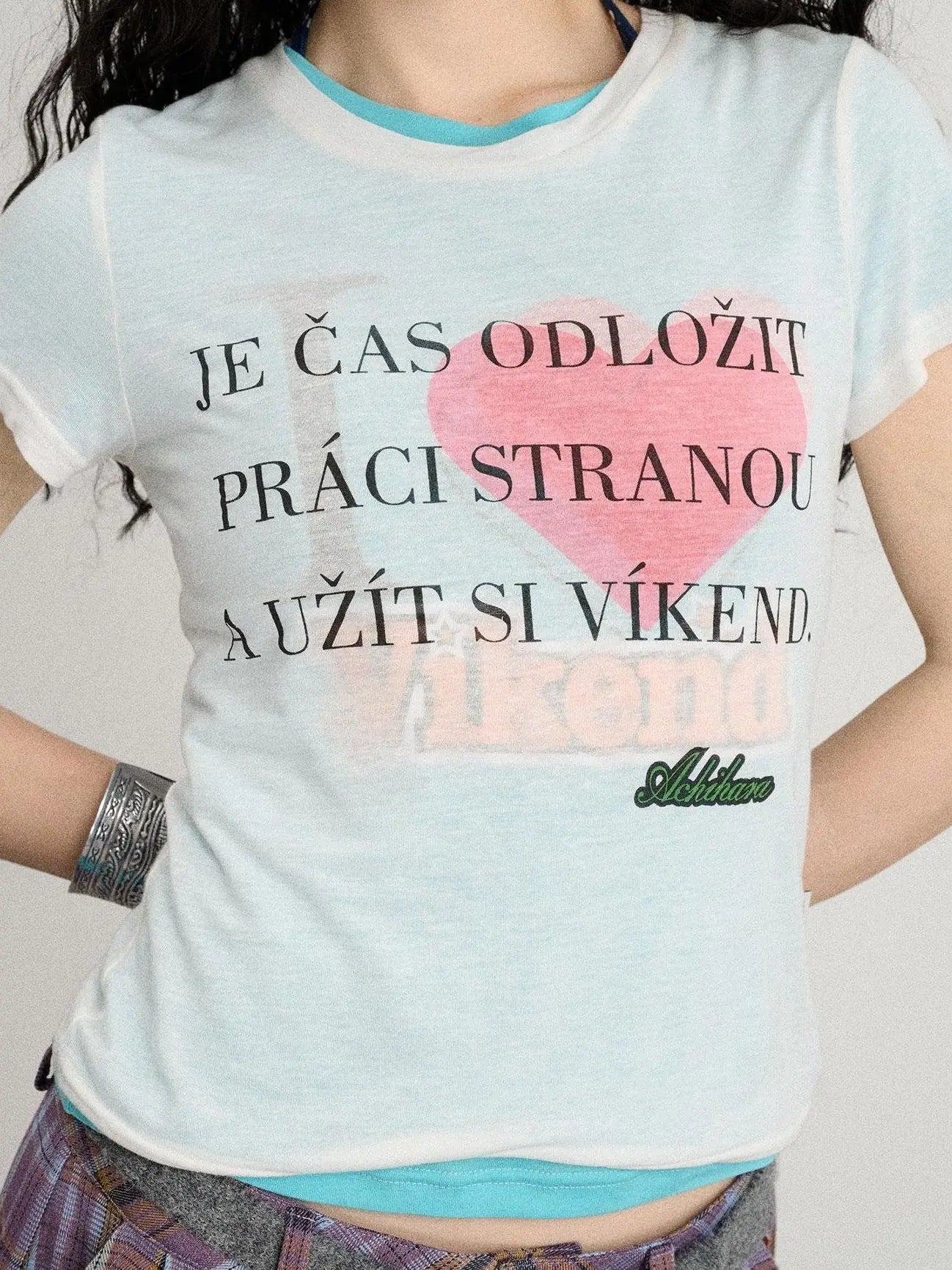 Love Weekend Double Layer Tee Summer 2025