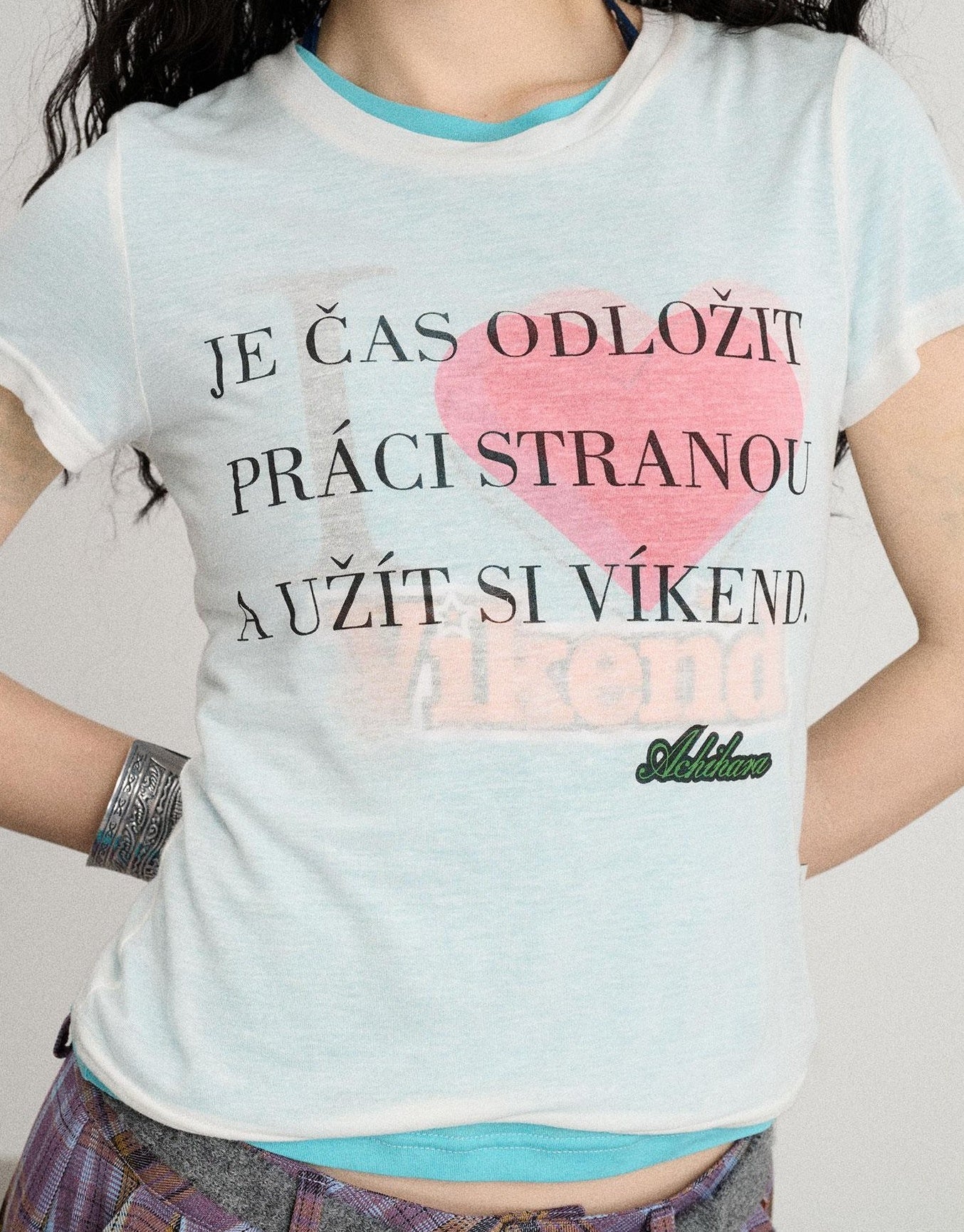 Achihara Love Weekend Double Layer Tee Summer 2025
