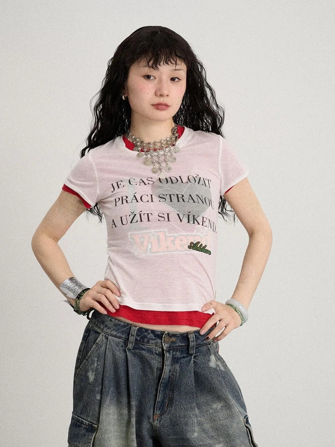 Love Weekend Double Layer Tee Summer 2025