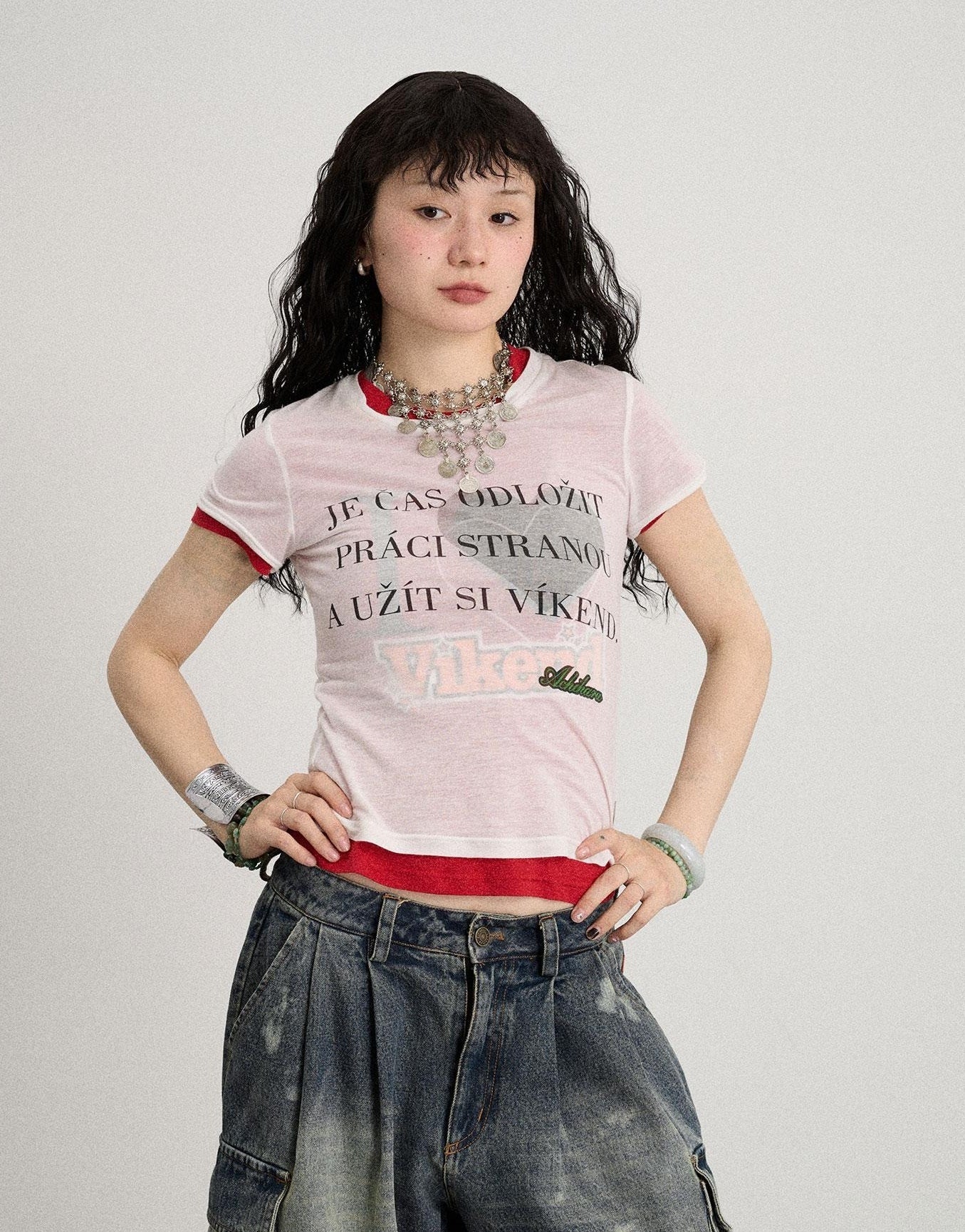 Achihara Love Weekend Double Layer Tee Summer 2025