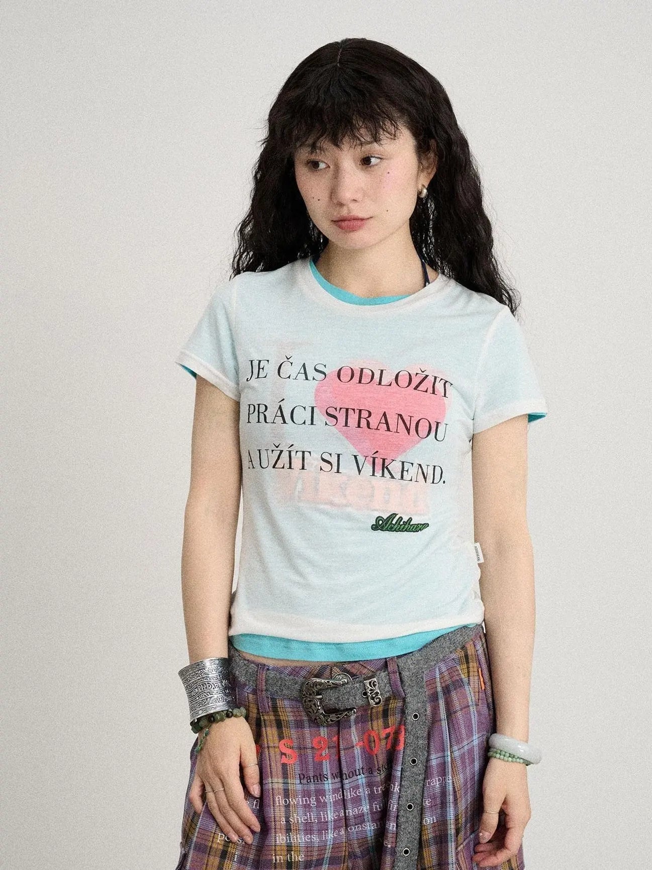 Love Weekend Double Layer Tee Summer 2025