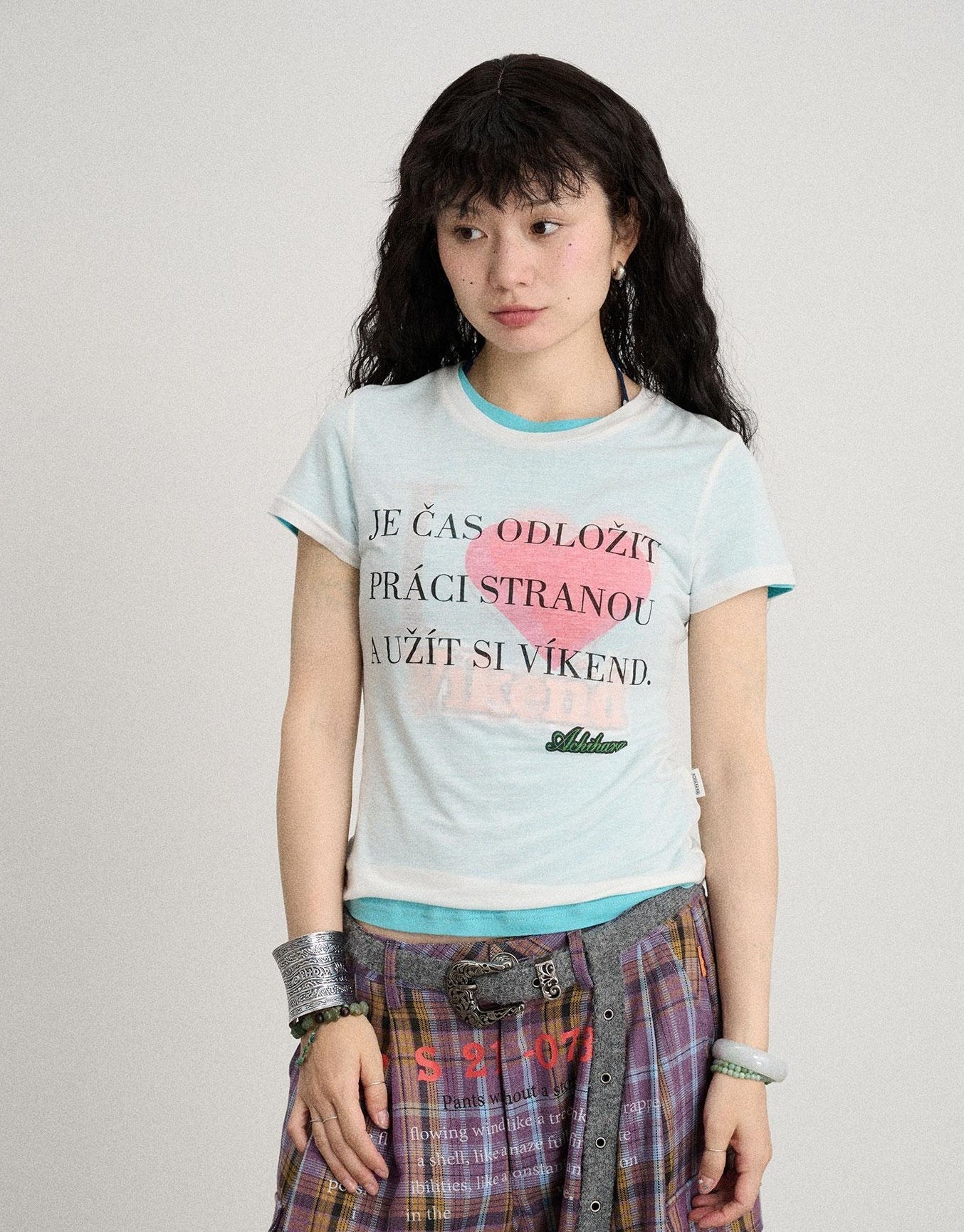 Achihara Love Weekend Double Layer Tee Summer 2025