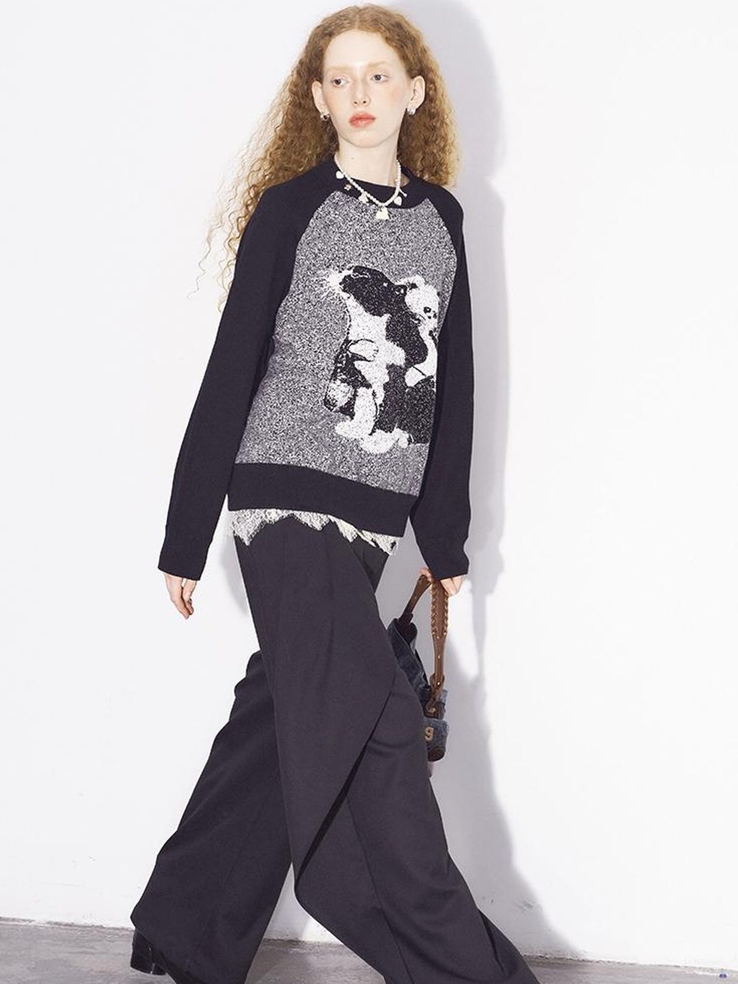 DIDDI MODA Low Waist Flared Pants With Layered Flap Design