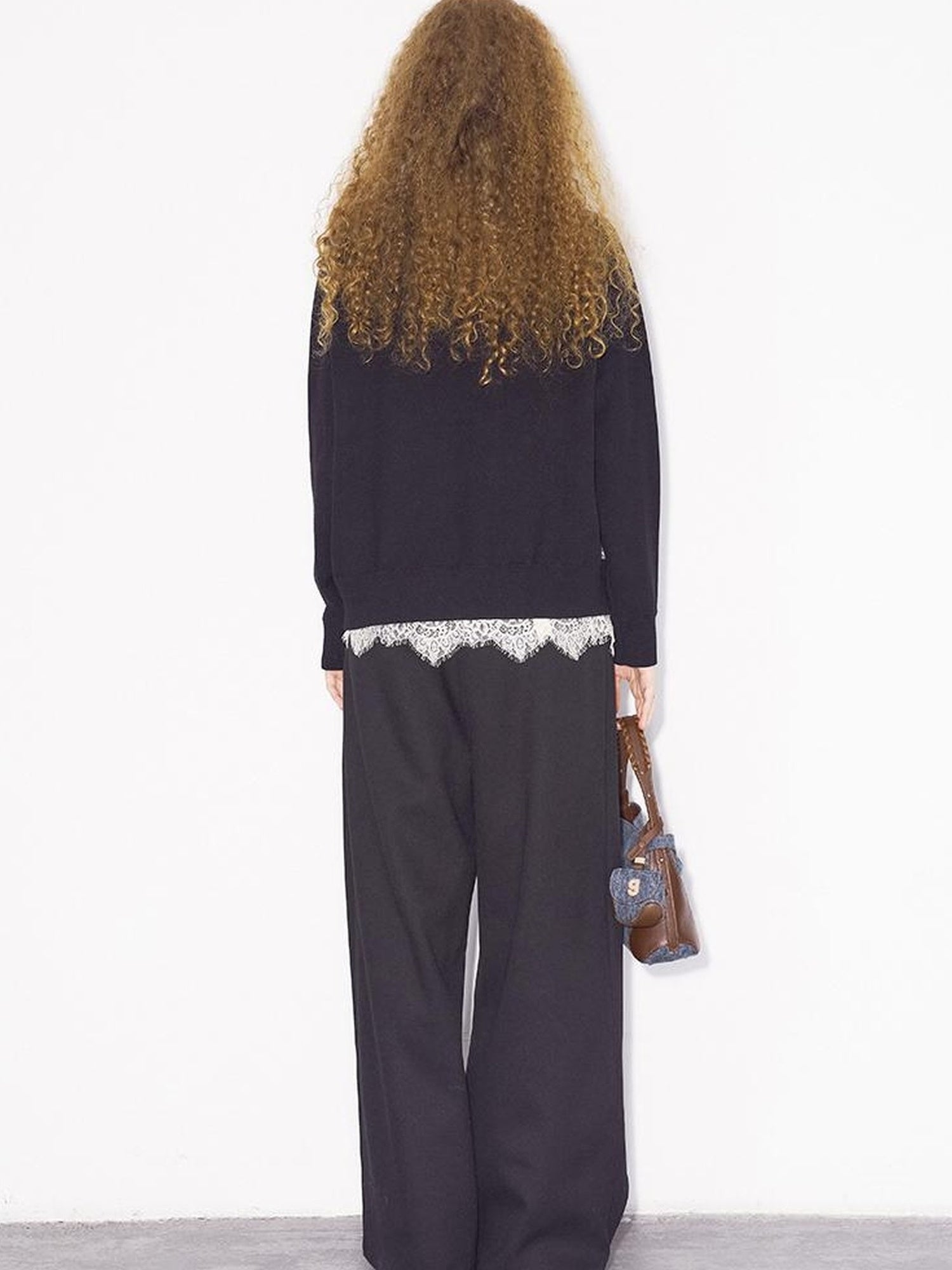 DIDDI MODA Low Waist Flared Pants With Layered Flap Design