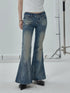 Achihara Low Rise Flared Wide Leg Jeans
