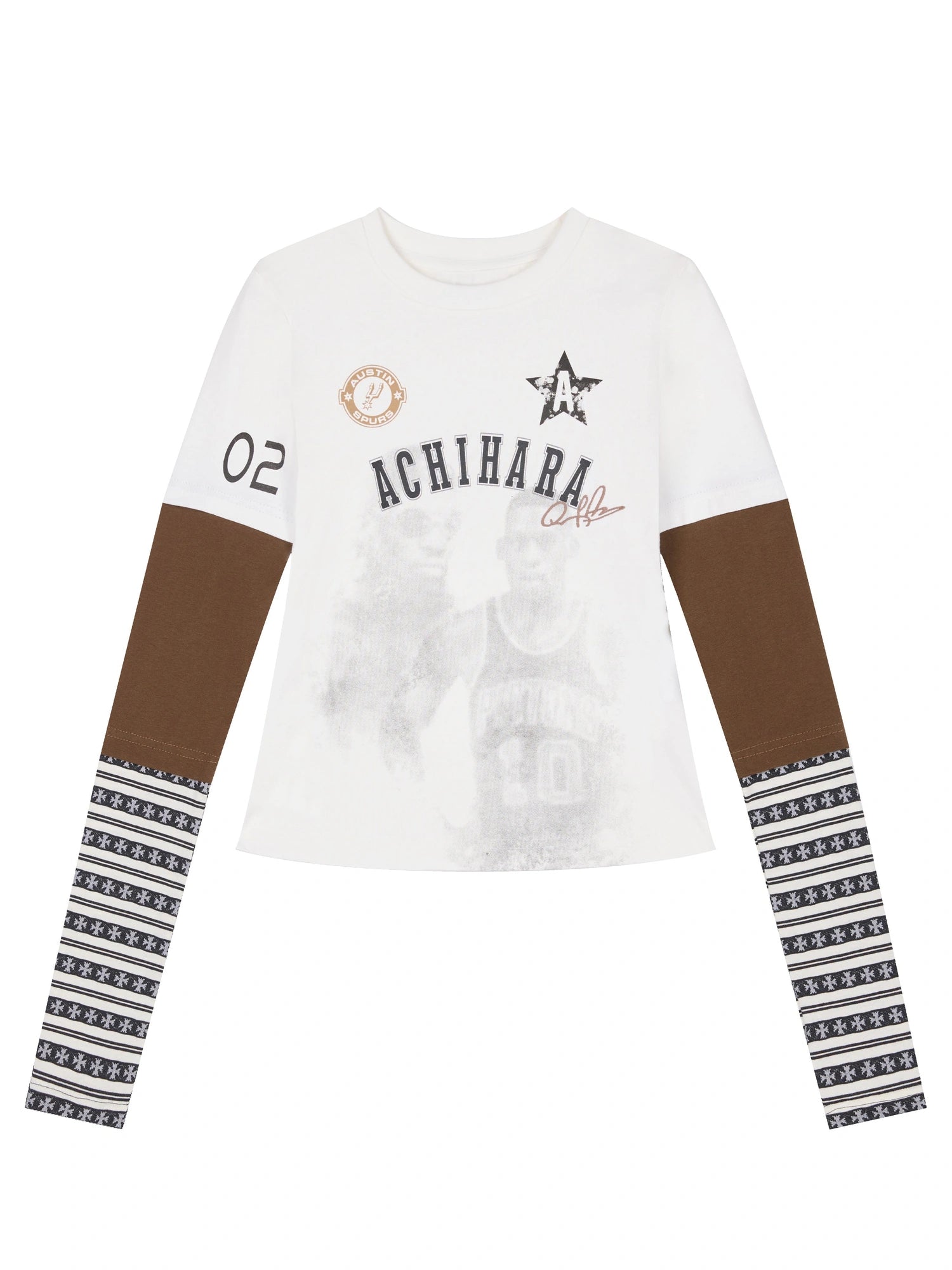Rodman Inspired Slim Fit Basketball Tee Long Sleeve Layering Top