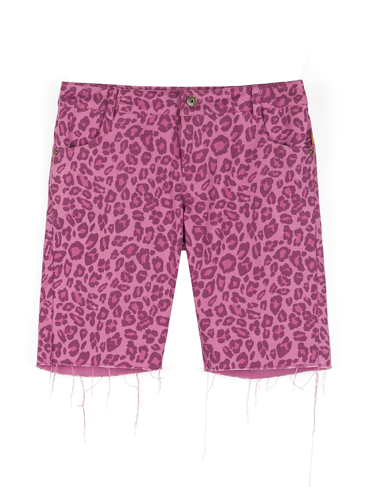 Achihara Tomboy Summer Leopard Print Cotton Shorts