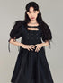 DIDDI MODA Midnight Sparkle Punk French Bubble Sleeve Dress