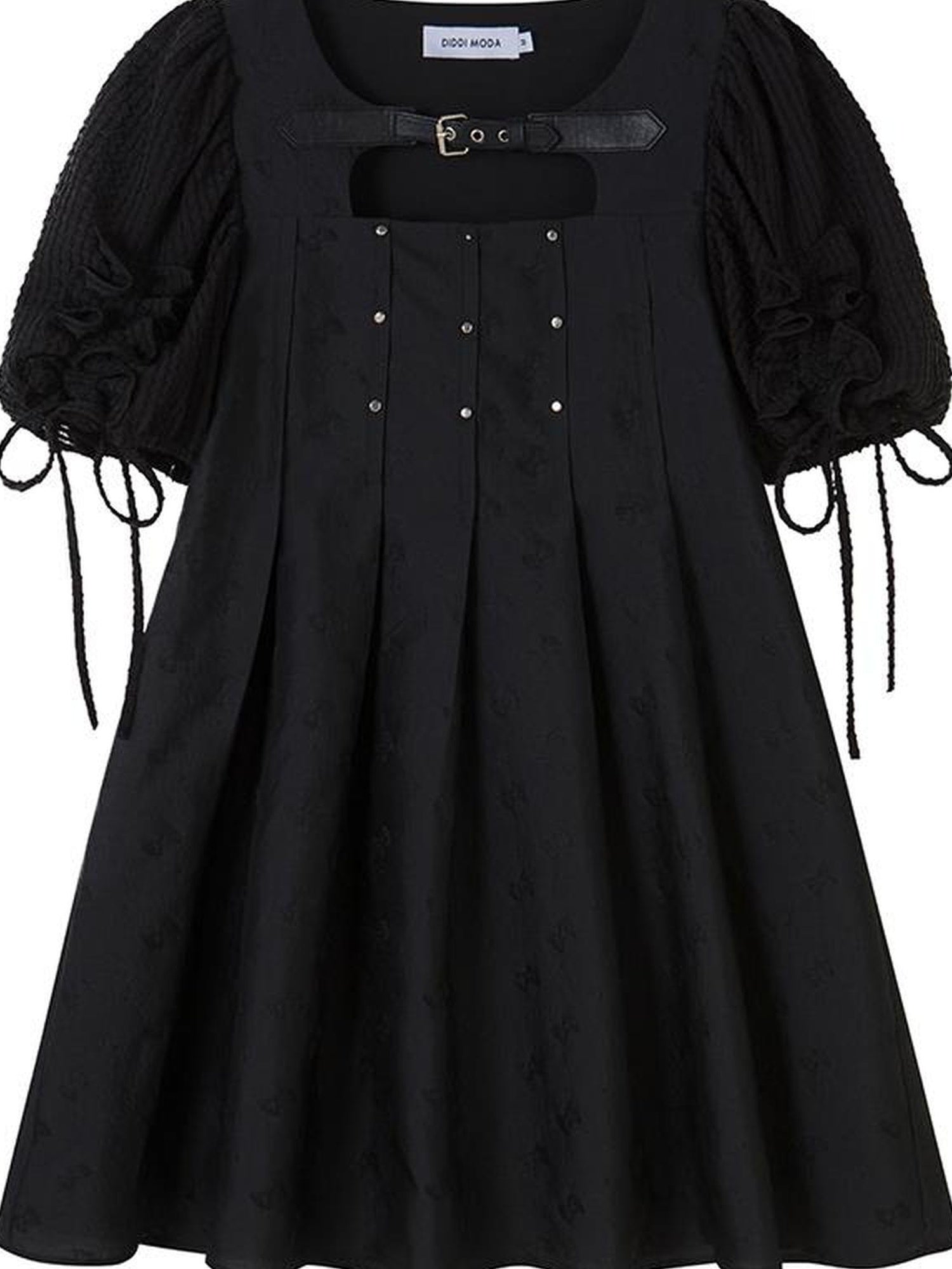 DIDDI MODA Midnight Sparkle Punk French Bubble Sleeve Dress