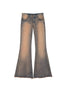 Vintage Distressed Flare Jeans For Women