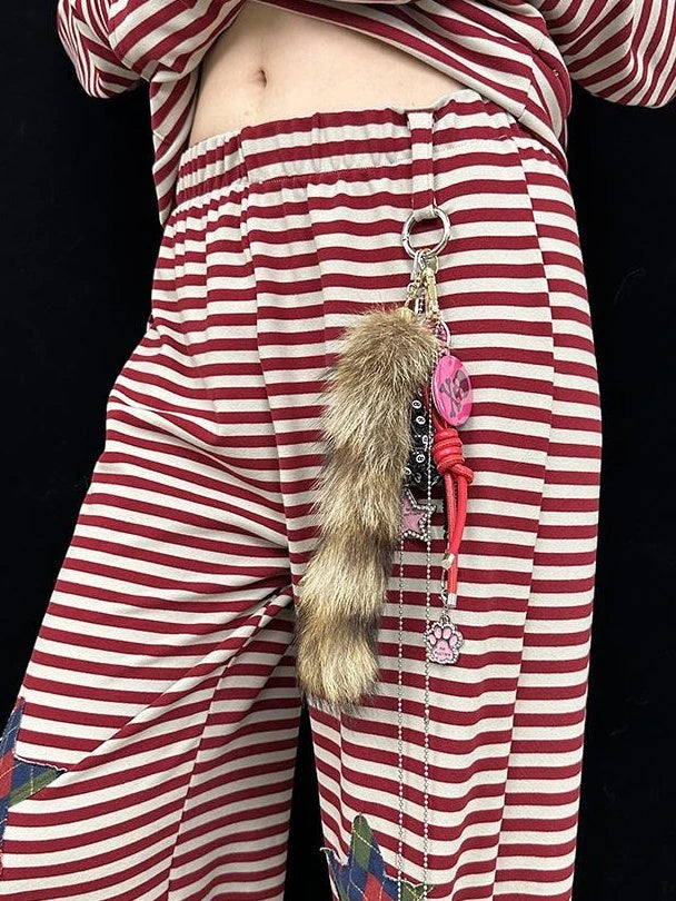 Mink Fur Keychain Phone Charm Multi-Functional Pendant