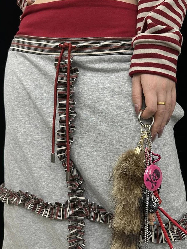 Mink Fur Keychain Phone Charm Multi-Functional Pendant