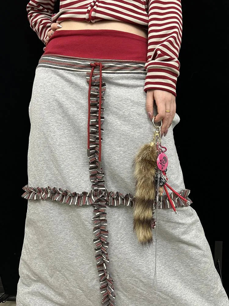 Mink Fur Keychain Phone Charm Multi-Functional Pendant
