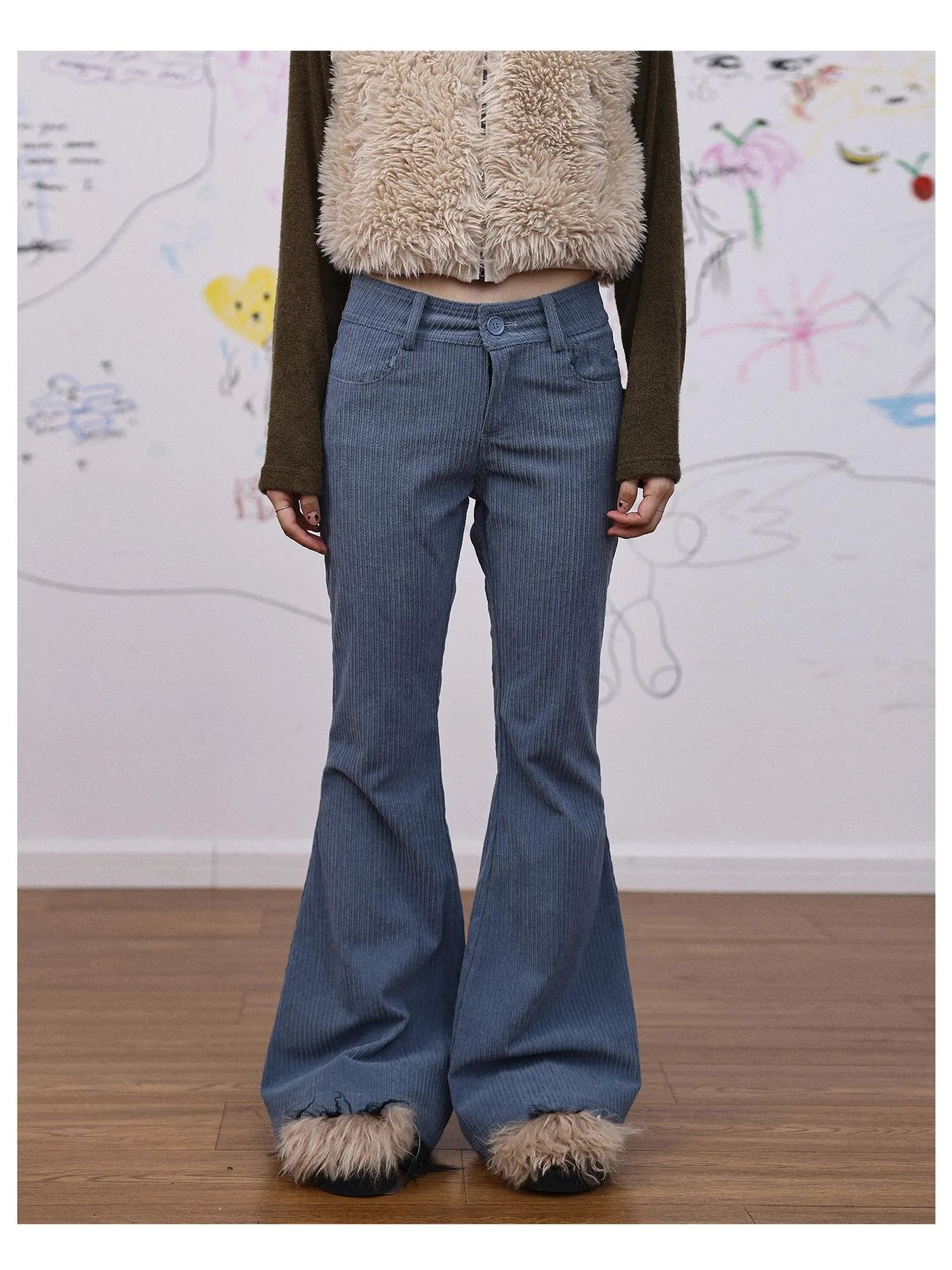 Autumn Wide Leg Corduroy Pants