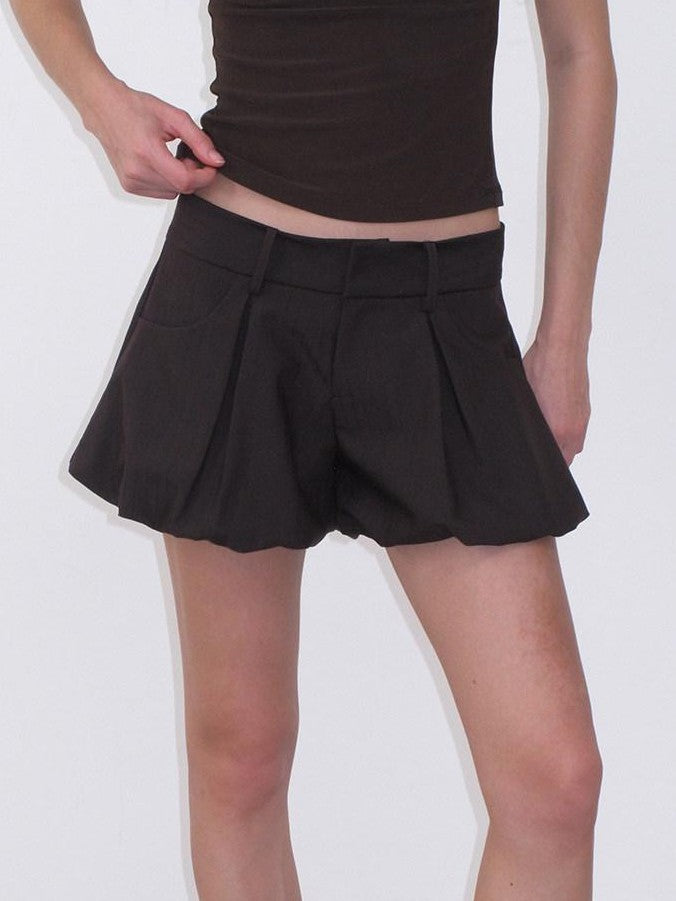 Mito de dar Deep Brown Subtle Stripe Double Pleat Sculpted Women&