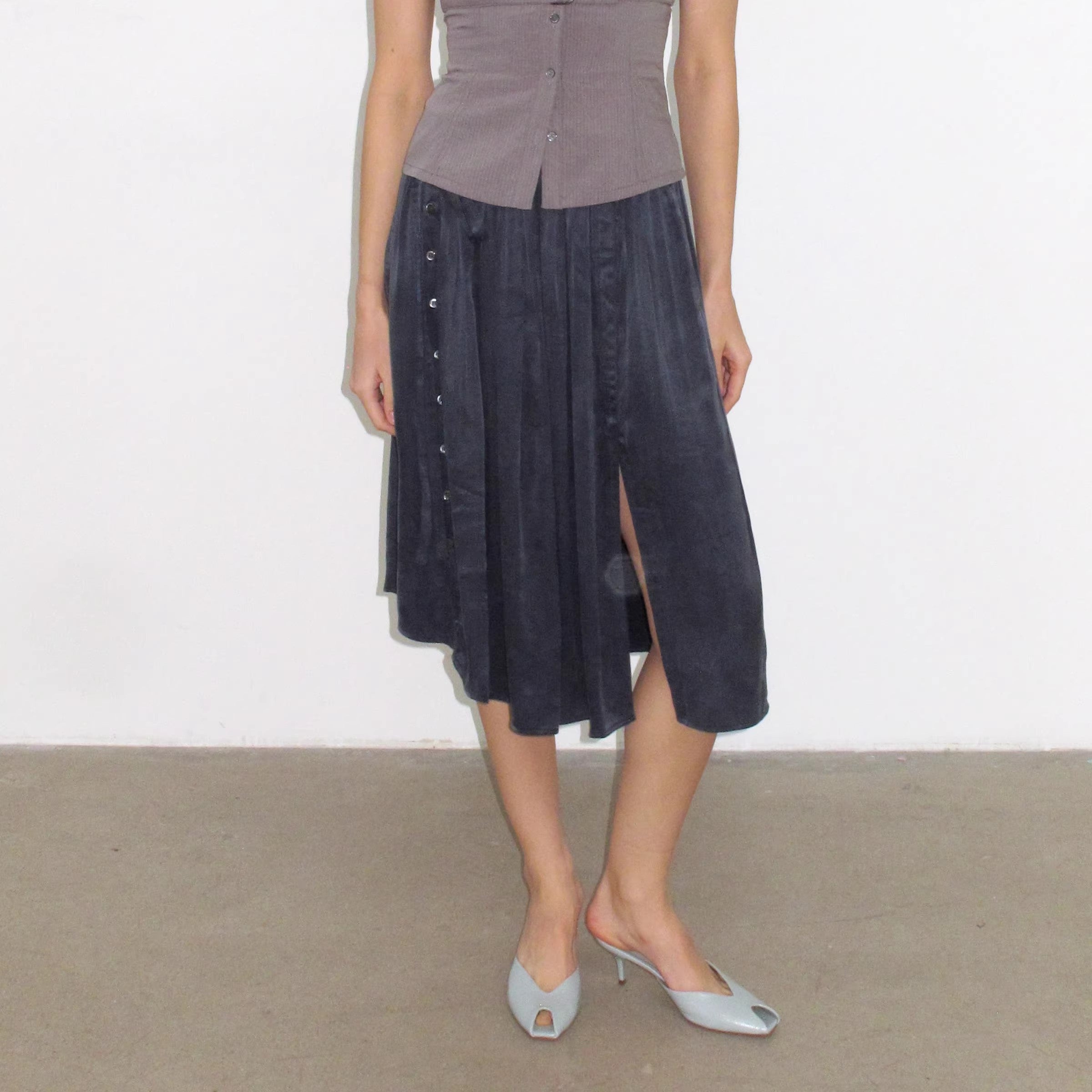 Mito_de_dar_Holds_Shape_Casual_A_Line_Side_Slit_Tie_Waist_Lyocell_Cotton_Midi_Skirt_MISSTT