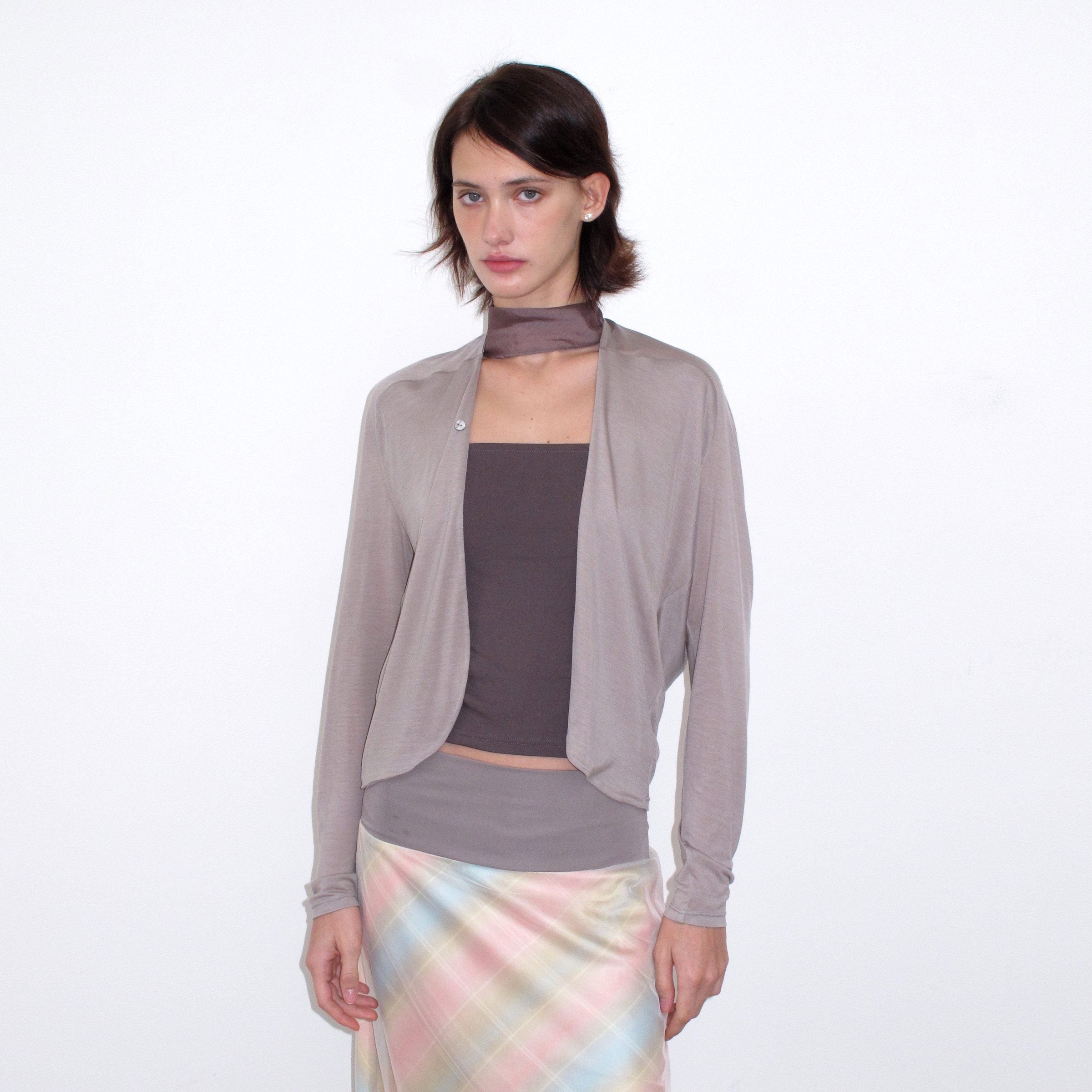 Mito de dar Lightweight Curved No Button Knit Cardigan Women&
