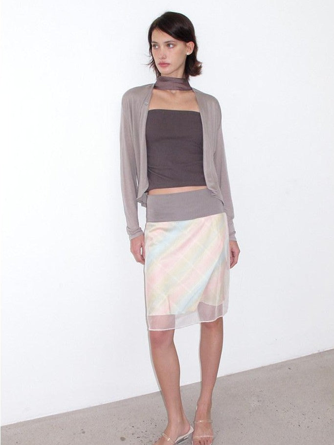 Mito de dar Lightweight Curved No Button Knit Cardigan Women&