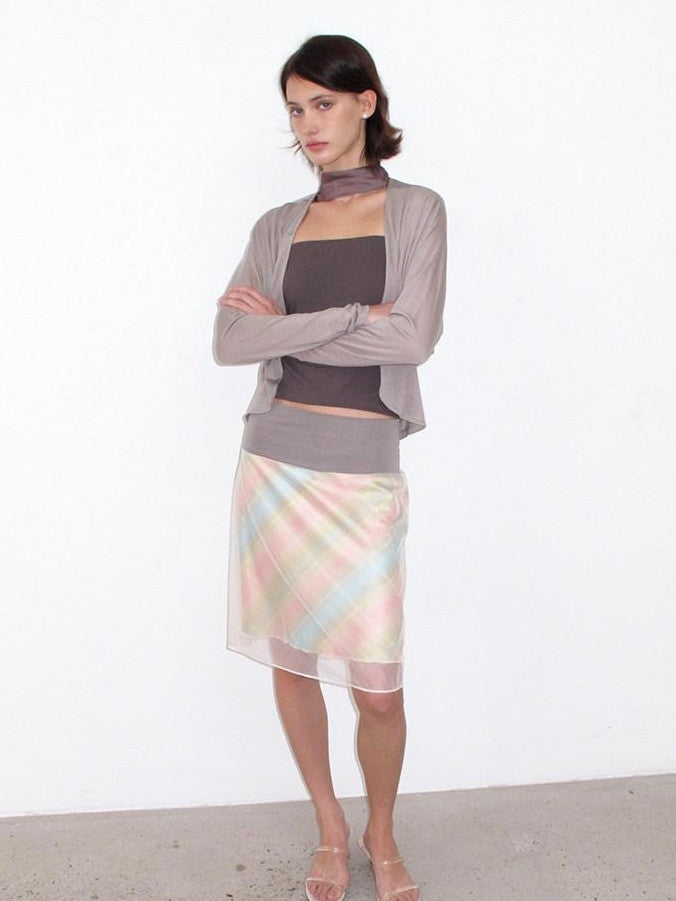 Mito de dar Lightweight Curved No Button Knit Cardigan Women&