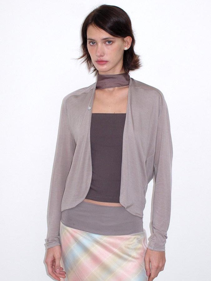 Mito de dar Lightweight Curved No Button Knit Cardigan Women&