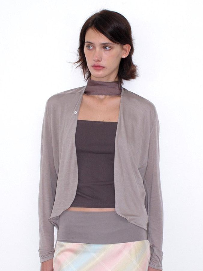 Mito de dar Lightweight Curved No Button Knit Cardigan Women&