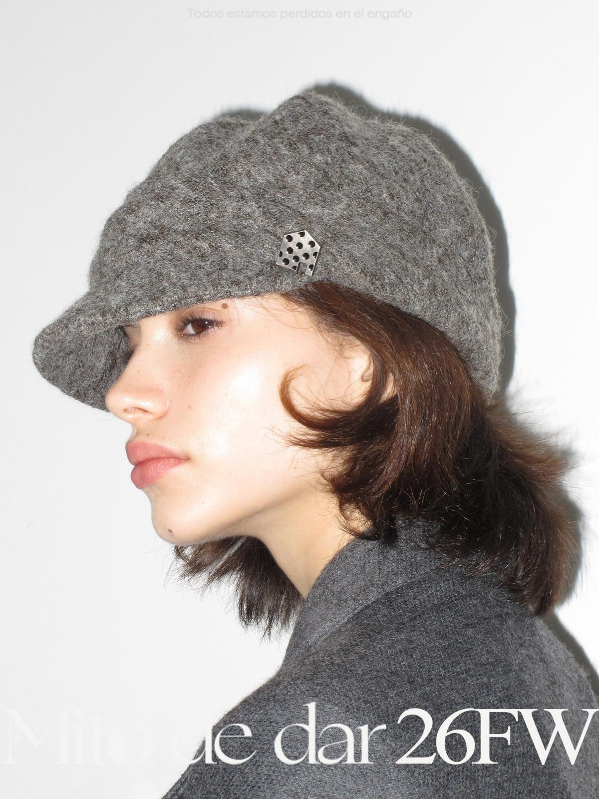 Mito de dar Pleated Metal Button Wool Blend Women&