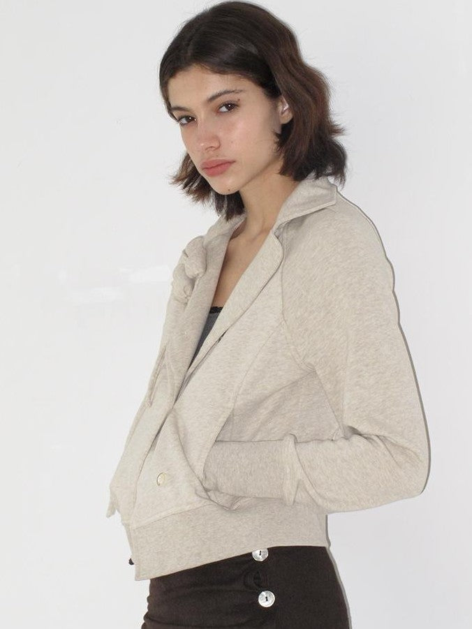 Mito de dar Womens Cotton Handmade Tulip Design Raglan Sleeve Cropped Jackets