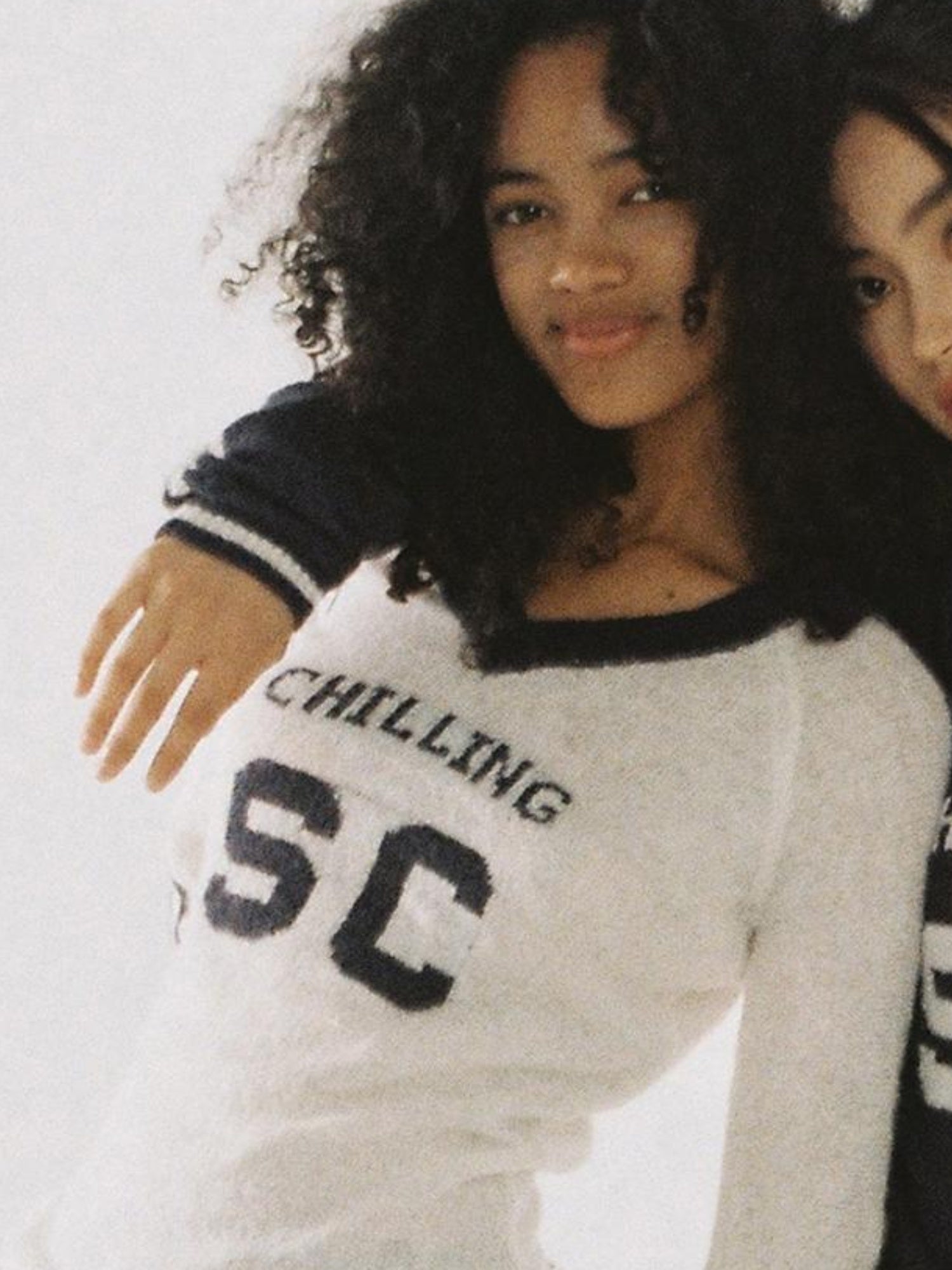 SweetChilling Mohem Sweater American Campus Style Sporty Knit Top