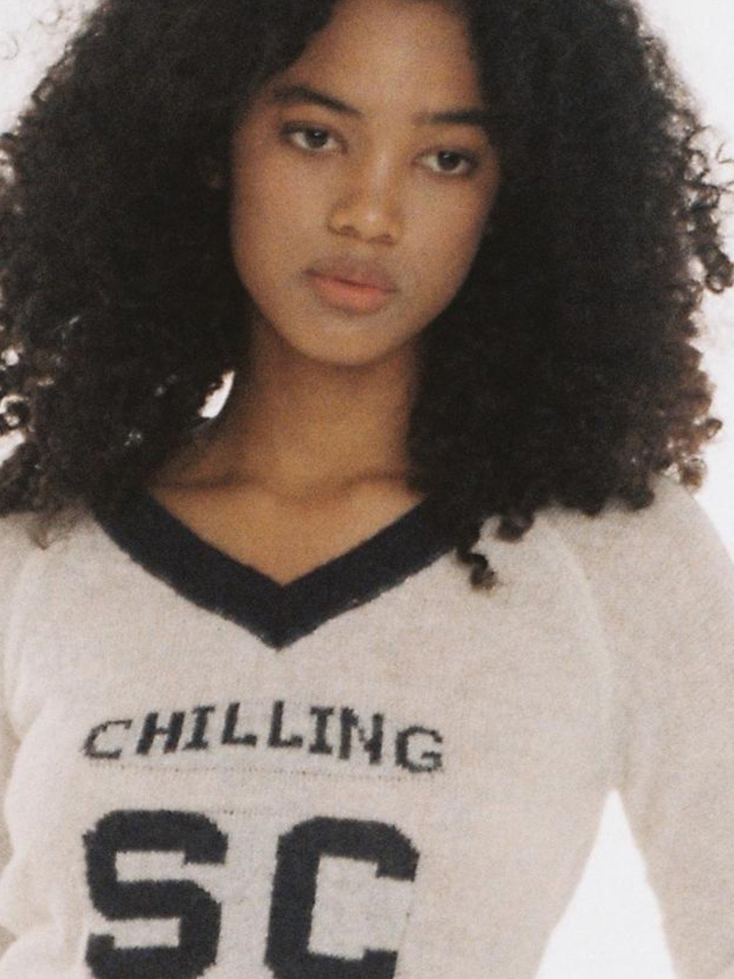 SweetChilling Mohem Sweater American Campus Style Sporty Knit Top