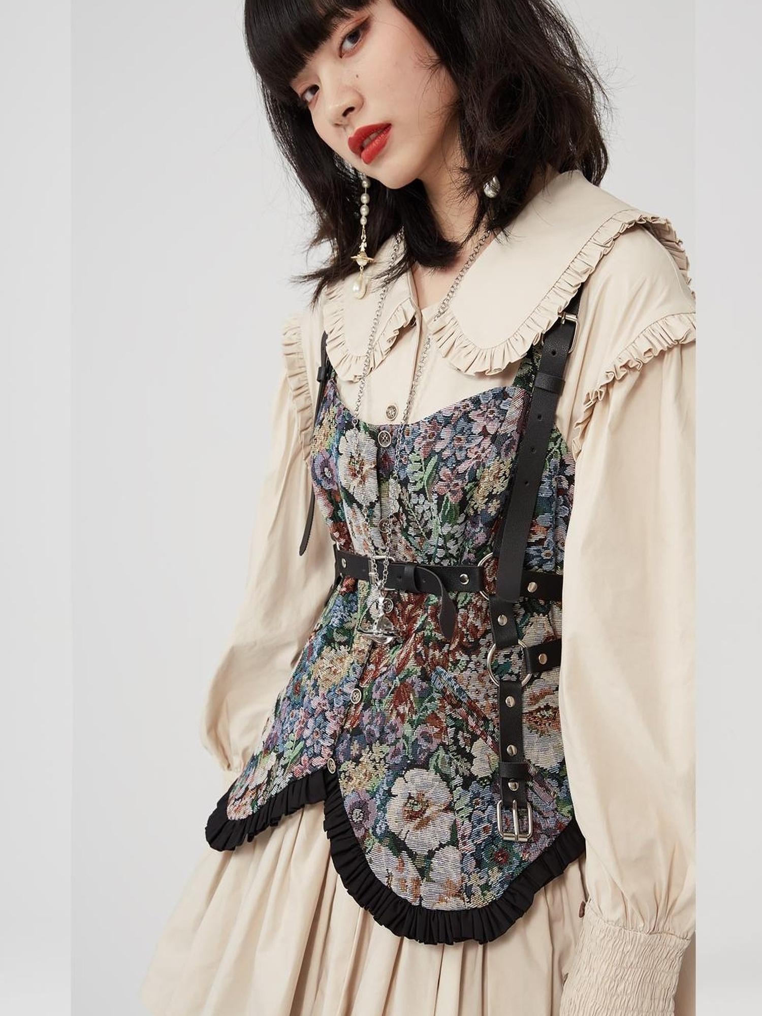 Sweet Mi Moonlit Revolution Lace Shirring Bustier Set