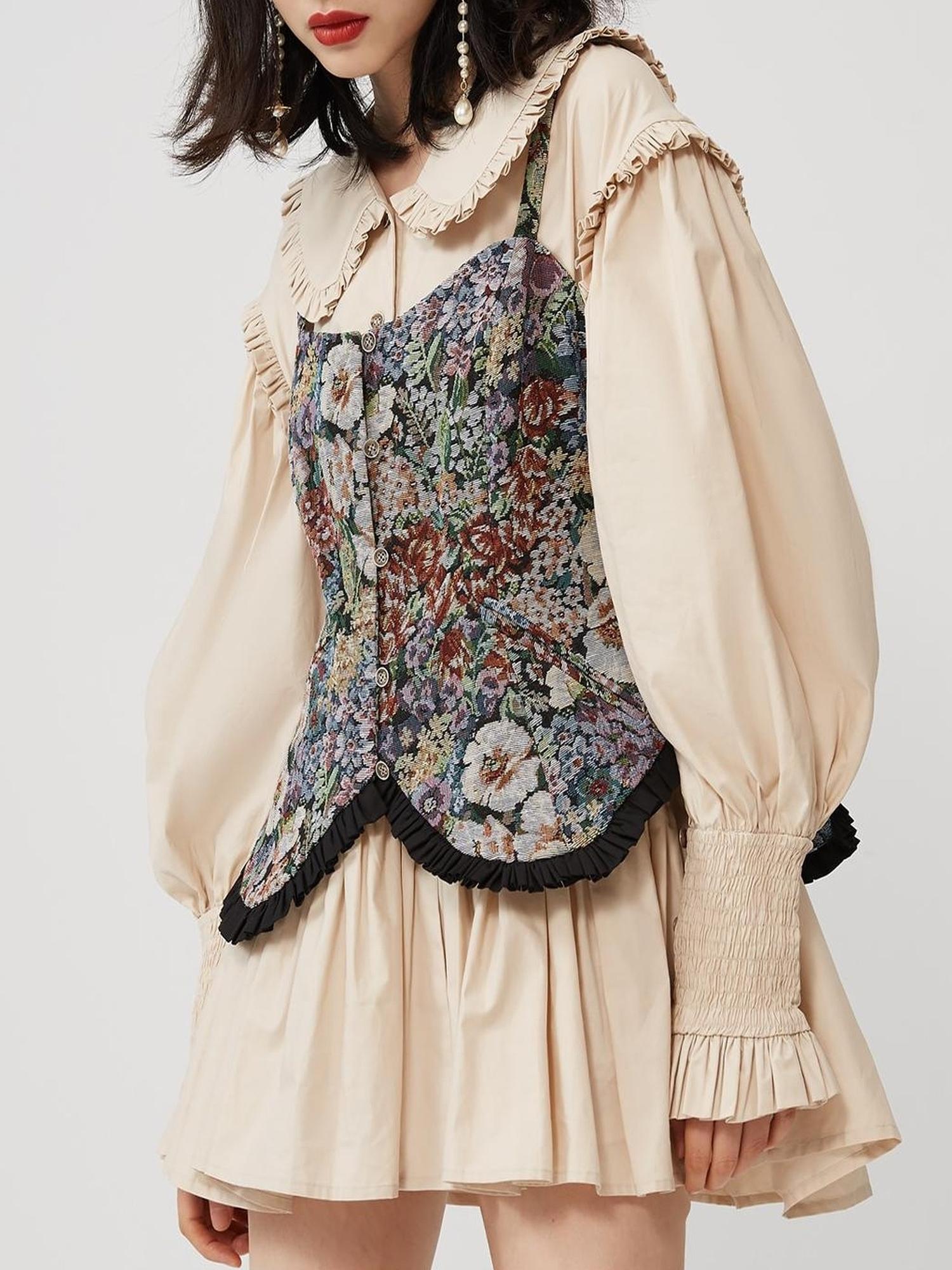 Sweet Mi Moonlit Revolution Lace Shirring Bustier Set