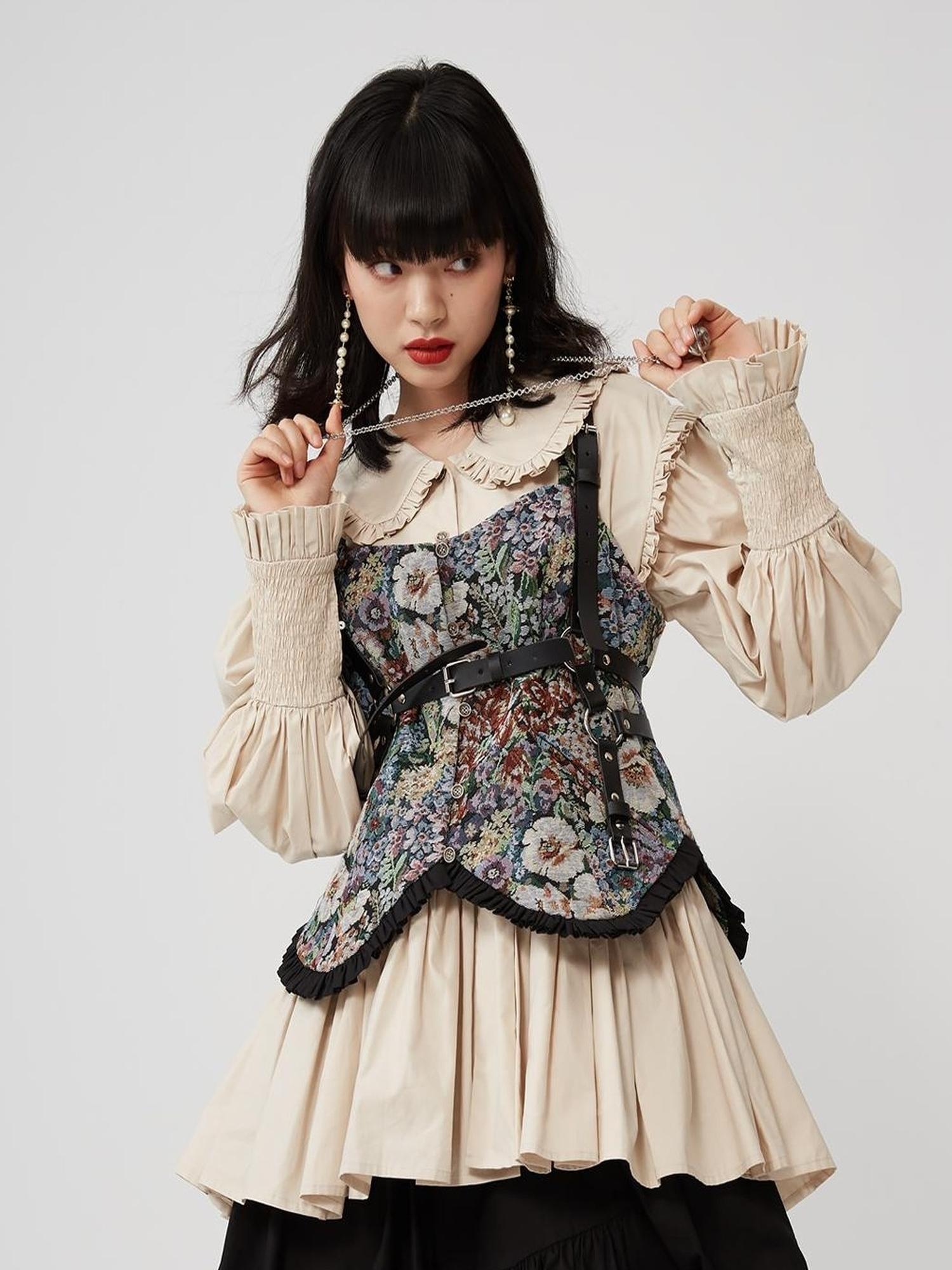 Sweet Mi Moonlit Revolution Lace Shirring Bustier Set