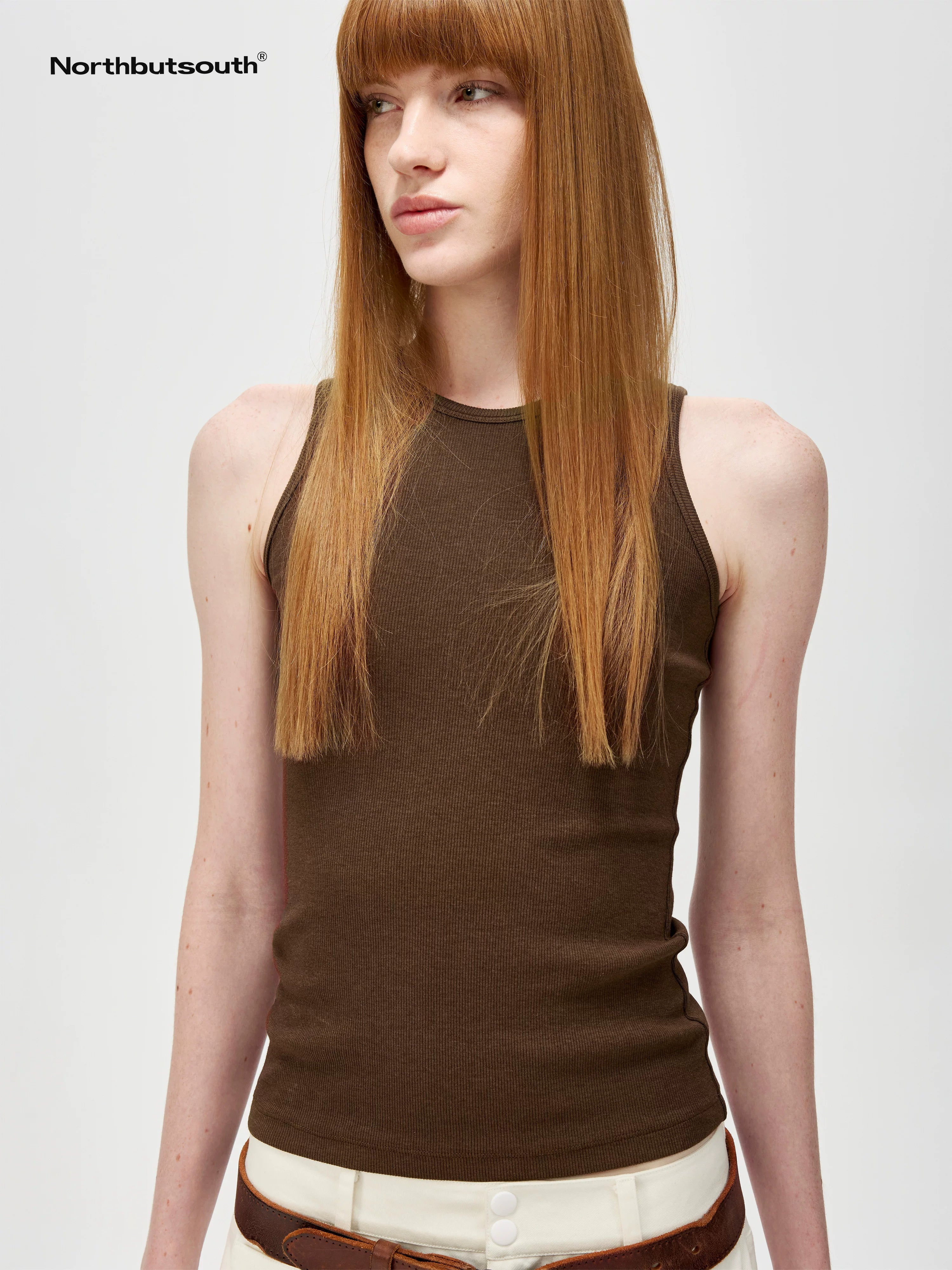 Multi Color Round Neck Slim Fit Camisole With Side Support