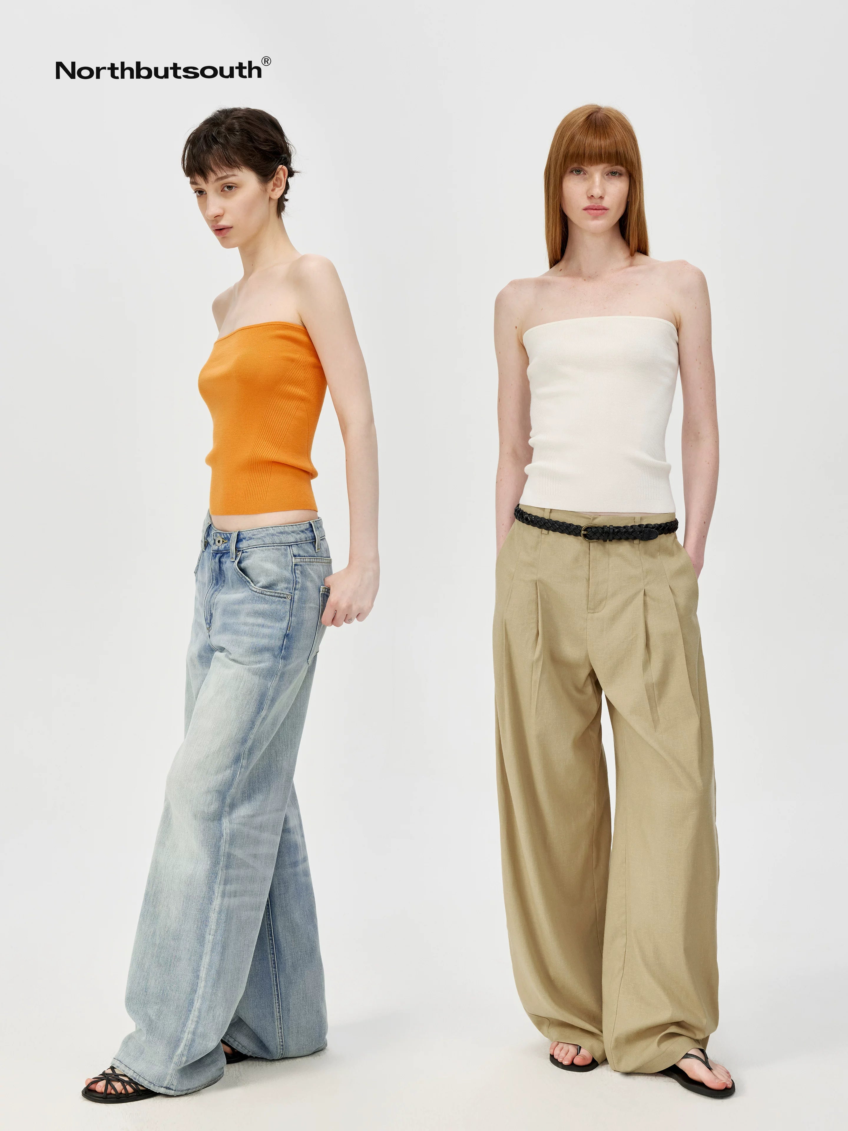 Multicolor Yangzi Wool High Elasticity Slimming Ribbed Tube Top