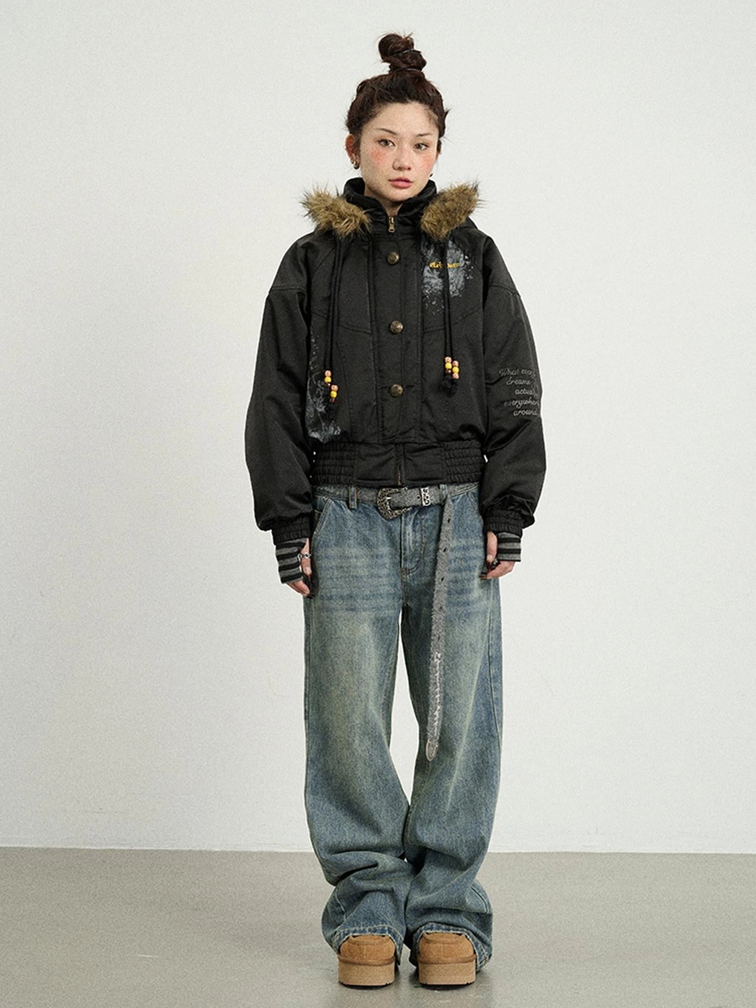 Winter Musta Puffer Coat